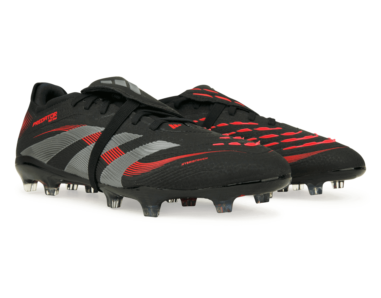 adidas Men's Predator Pro Foldover Tongue FG Black/Metallic/Red、mySite、noshort