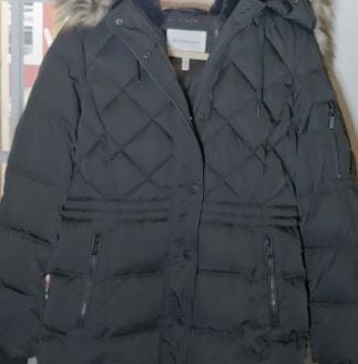 BCBGeneration Faux-Fur-Trim Hooded Puffer Coat Sz Small、mySite、g9winljtr