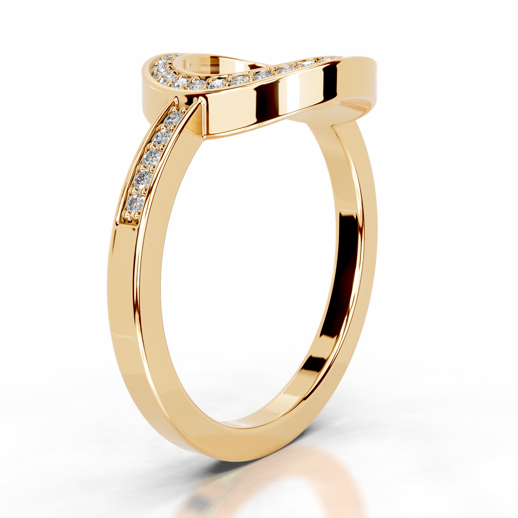 Inessa Lab Grown Diamond Wedding Ring (0.15 Carat) -18K Yellow Gold、mySite、hinf8tx79