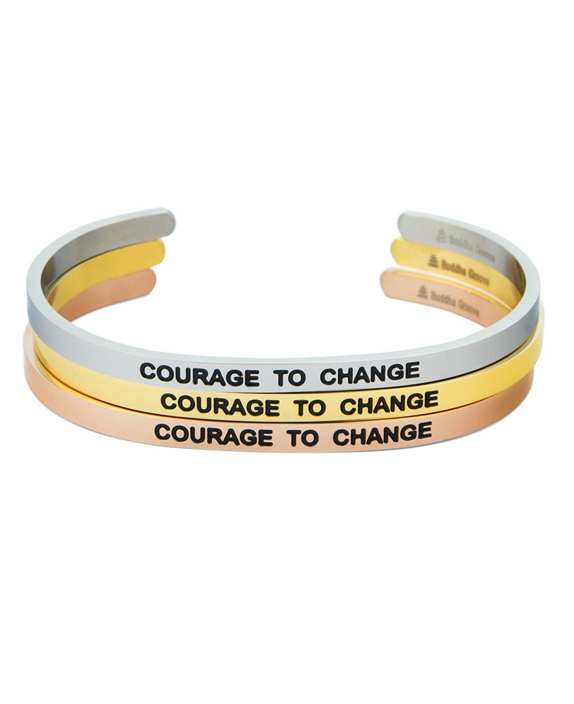 Courage to Change Inspirational Cuff Bracelet、mySite、topwebapps