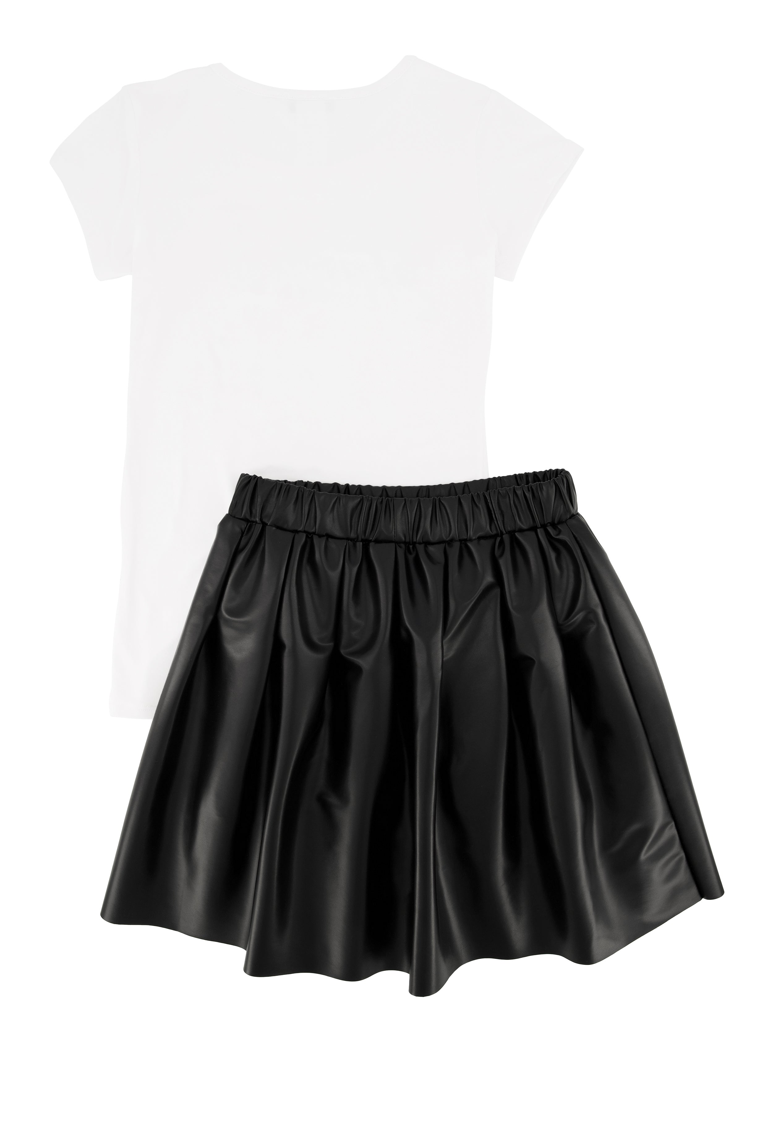 Girls Faith It Till You Make It Tee and Pleated Skirt、mySite、camillekostekn