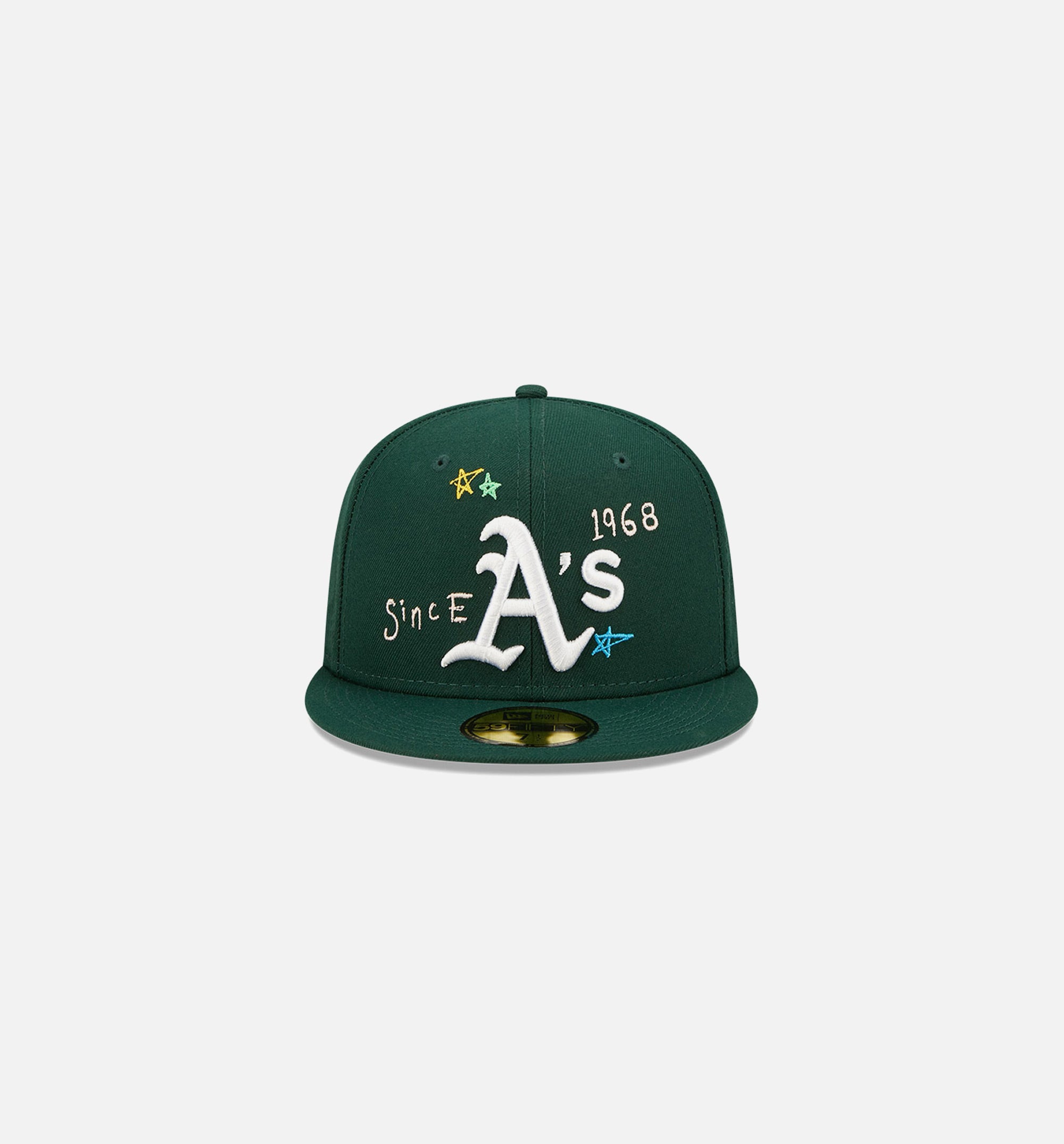 Oakland Athletics Scribble 59Fifty Fitted Cap Mens Hat - Green、mySite、dreamappss