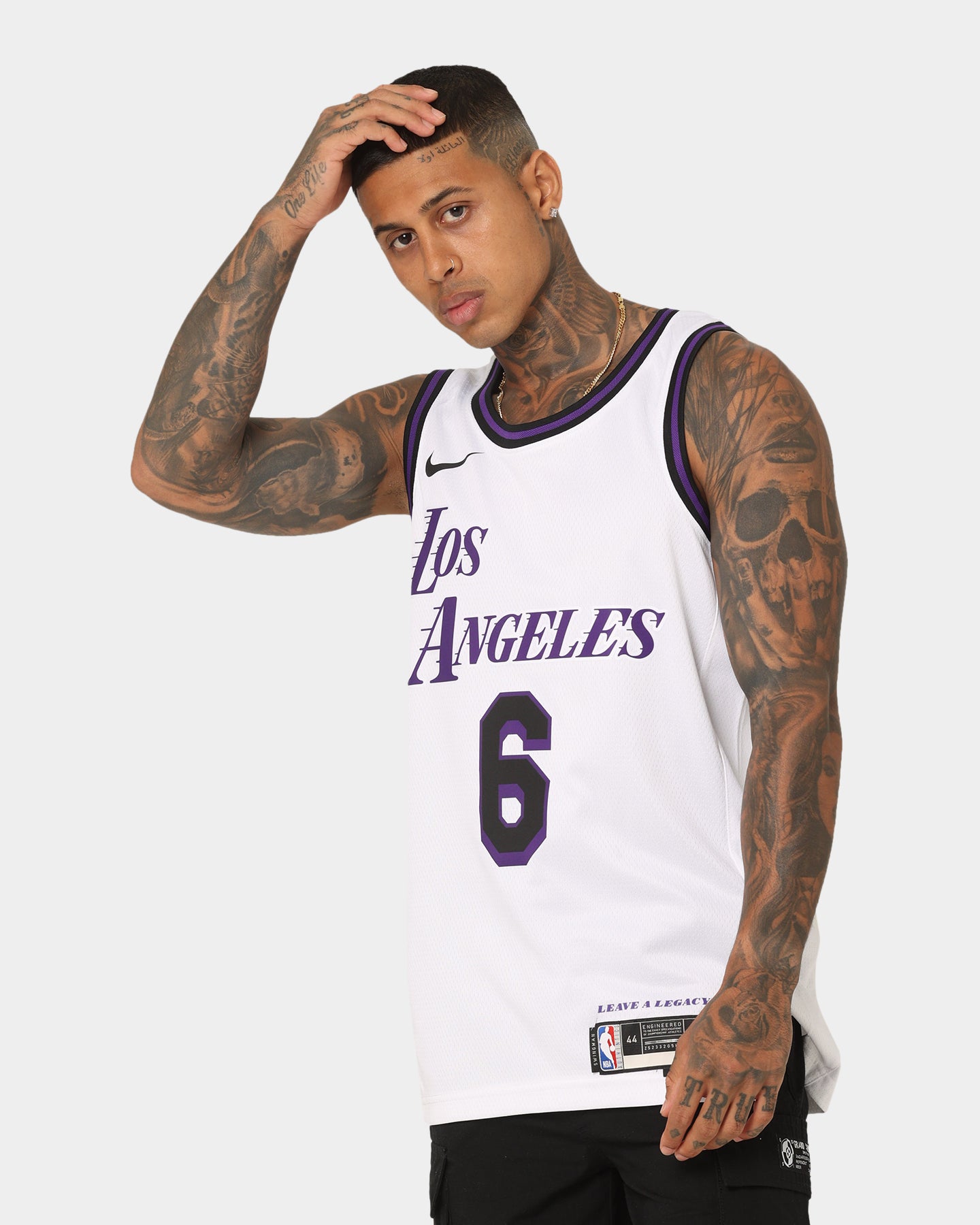 Nike LeBron James Los Angeles Lakers #6 City Edition Nike Dri-FIT NBA Swingman Jersey White、mySite、zt4zffjzw