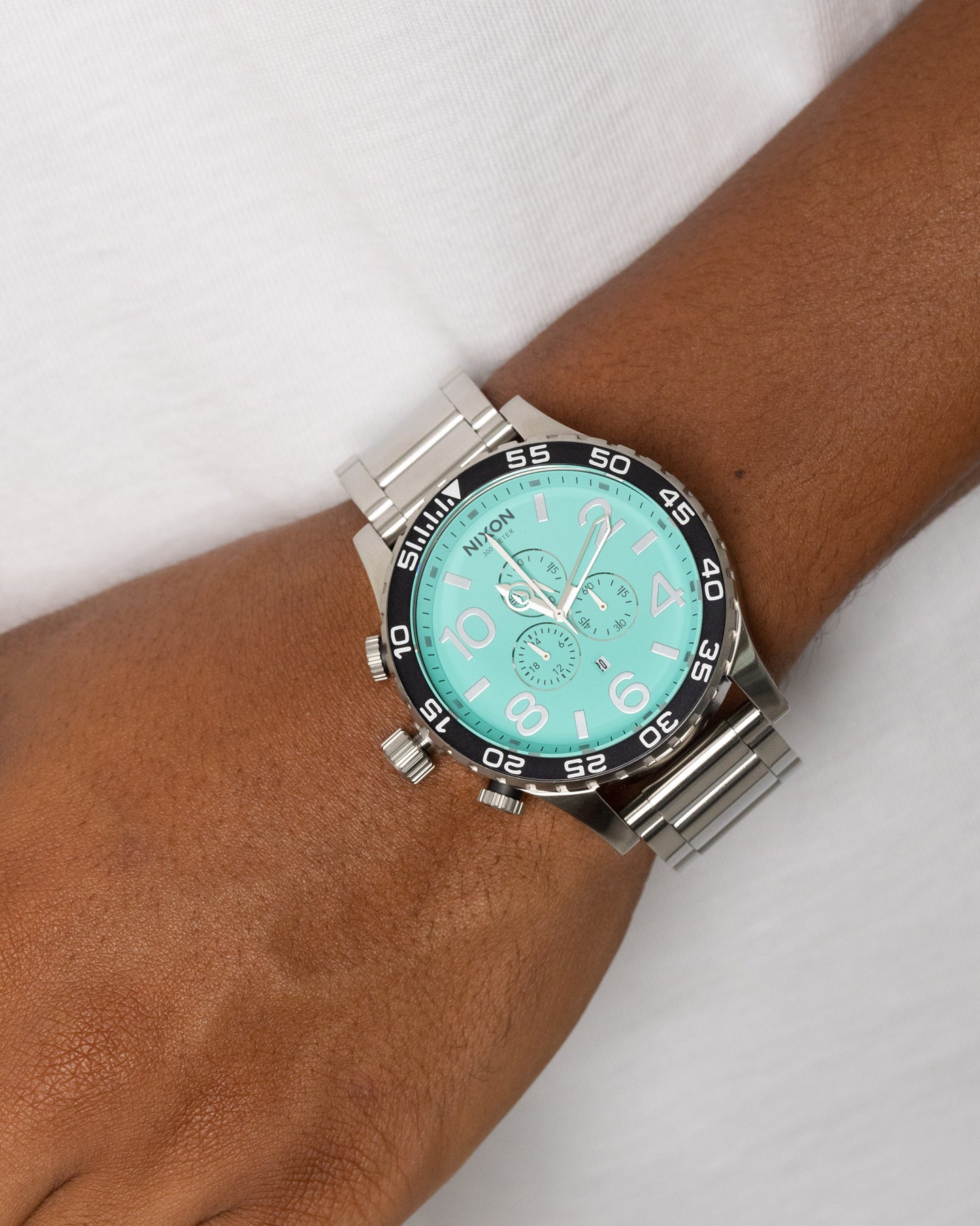 Nixon 51-30 Chrono Silver/Turquoise、mySite、zt4zffjzw