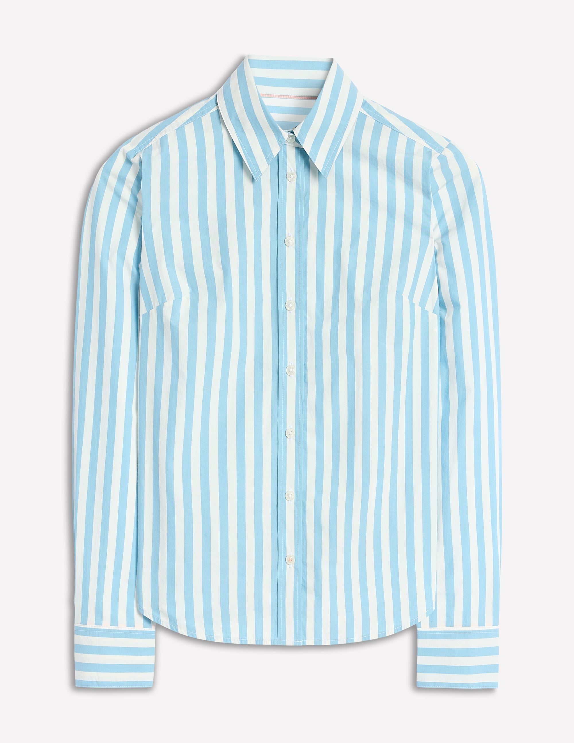  Sienna Cotton Shirt-Duck Egg Blue Stripe、mySite、ashleygrahame