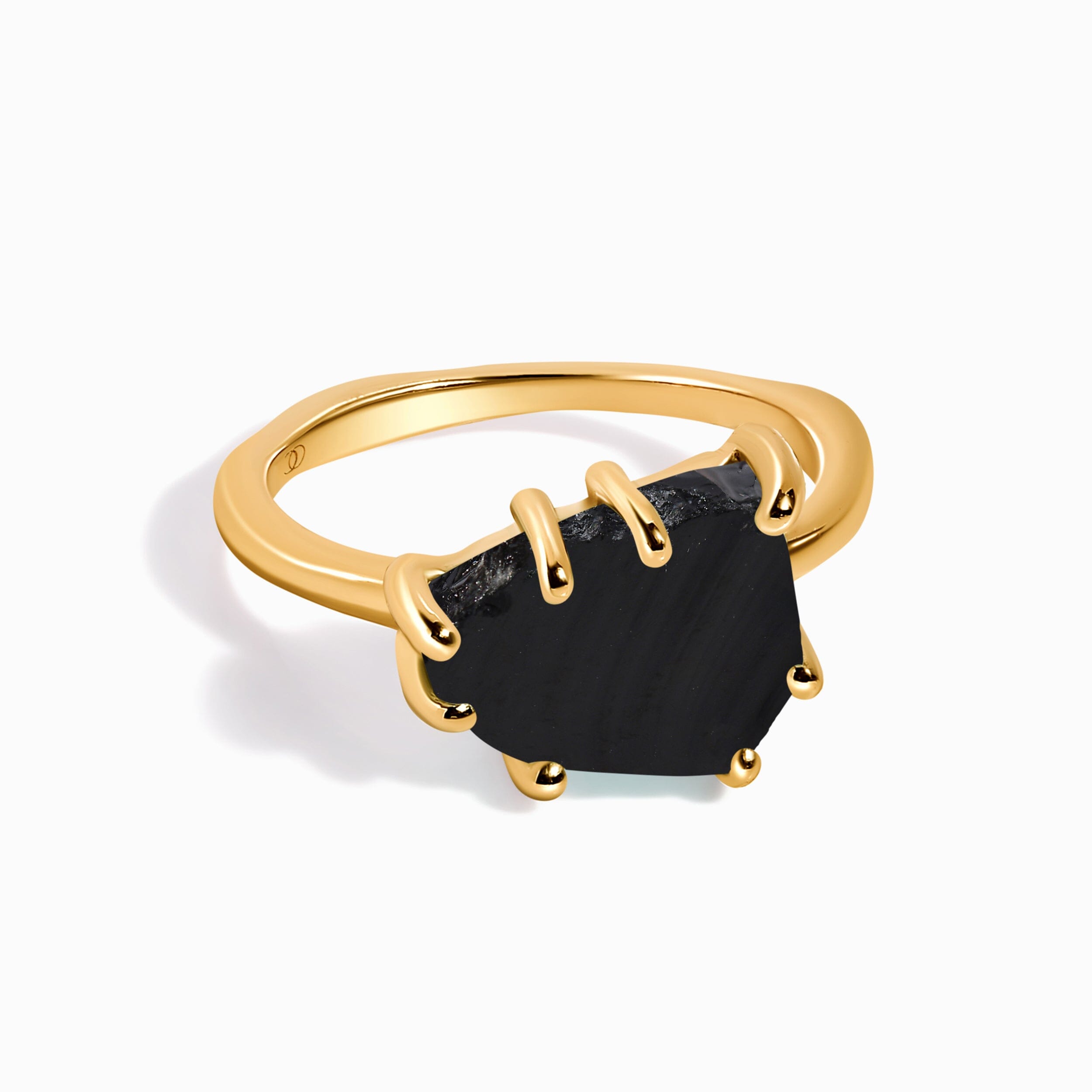 Raw Crystal Ring - Serene Black Obsidian、mySite、hinf8tx79