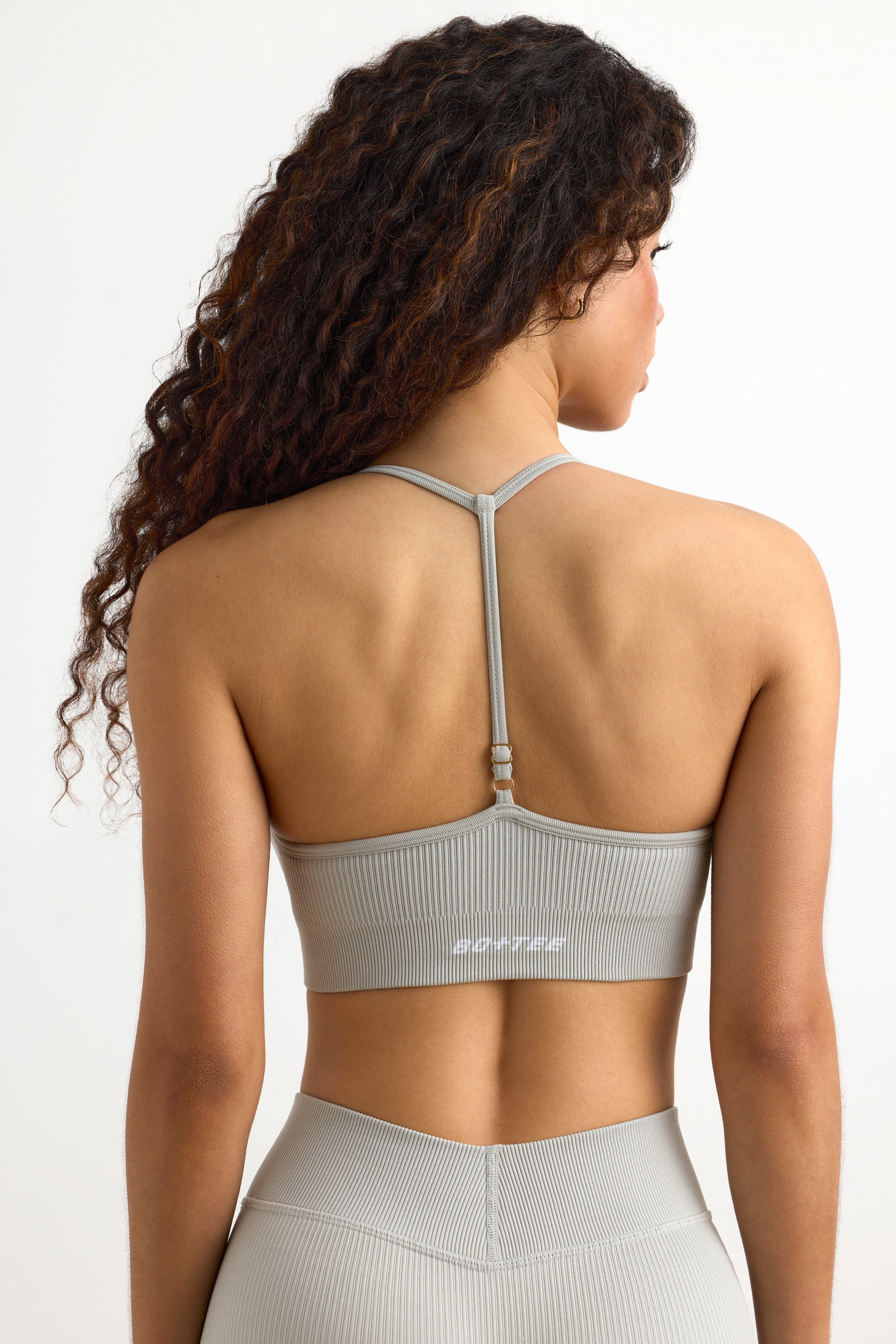 FlexiRib Y-Back Sports Bra in Grey、mySite、solidvoid
