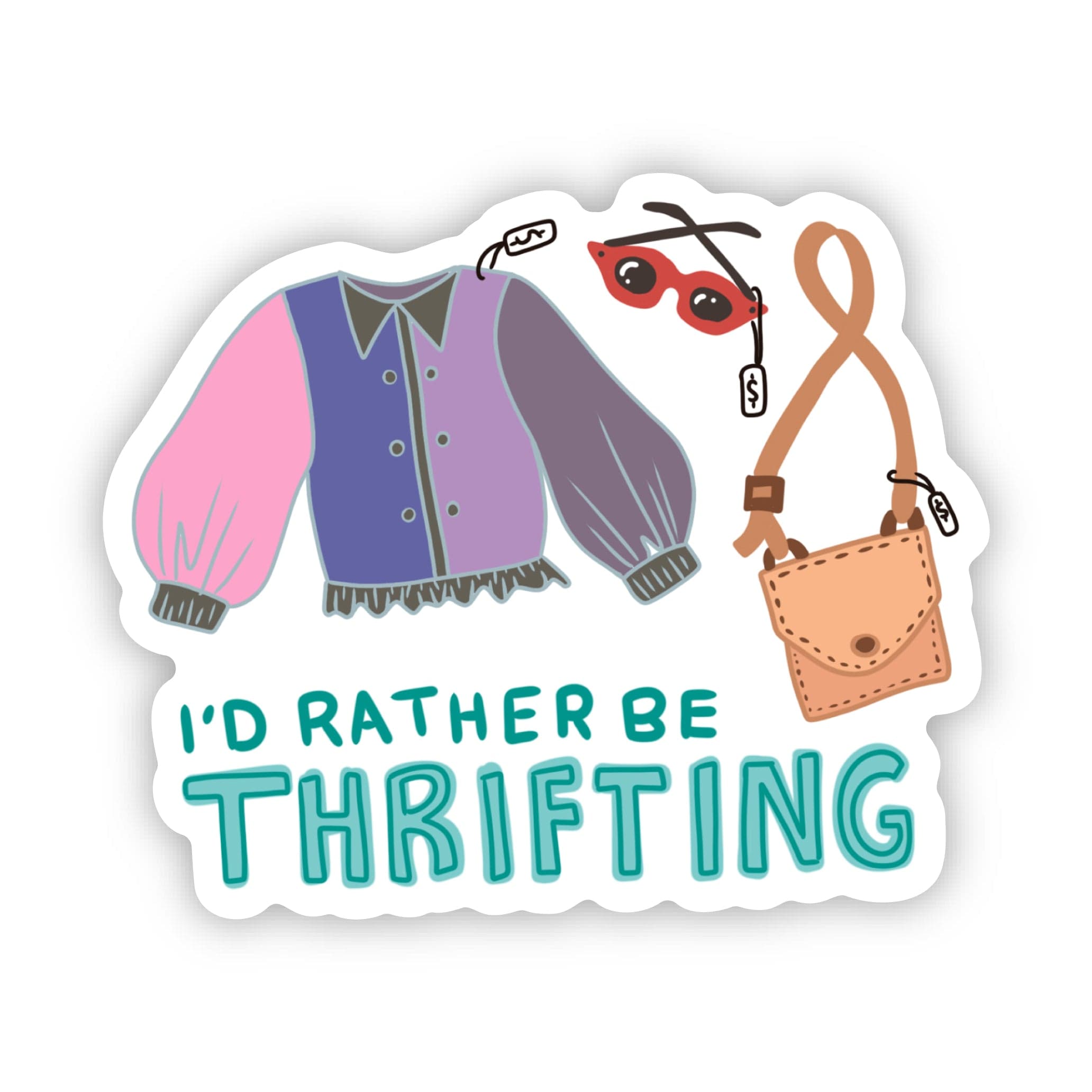  I'd rather be thrifting Clothes Sticker、mySite、ghnorth