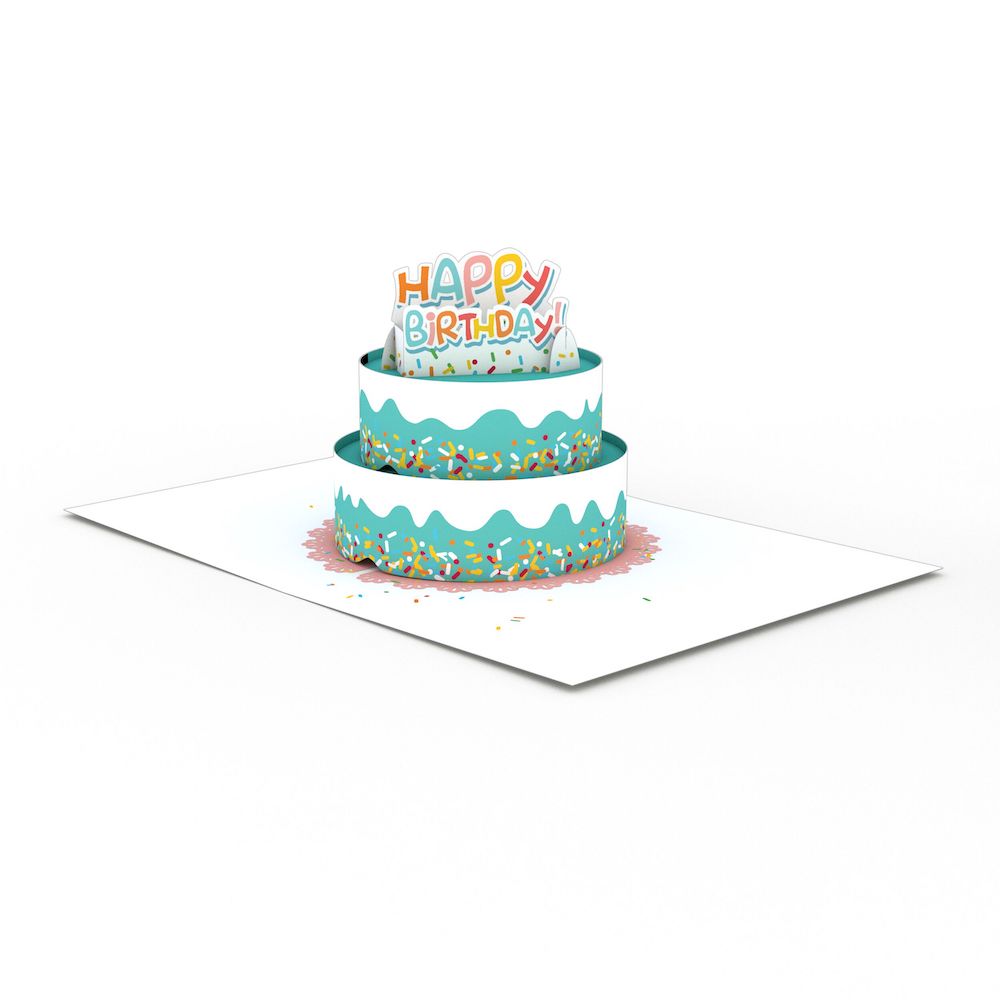 Happy Birthday Fun Sprinkles Cake: Paperpop® Card、mySite、solidvoid