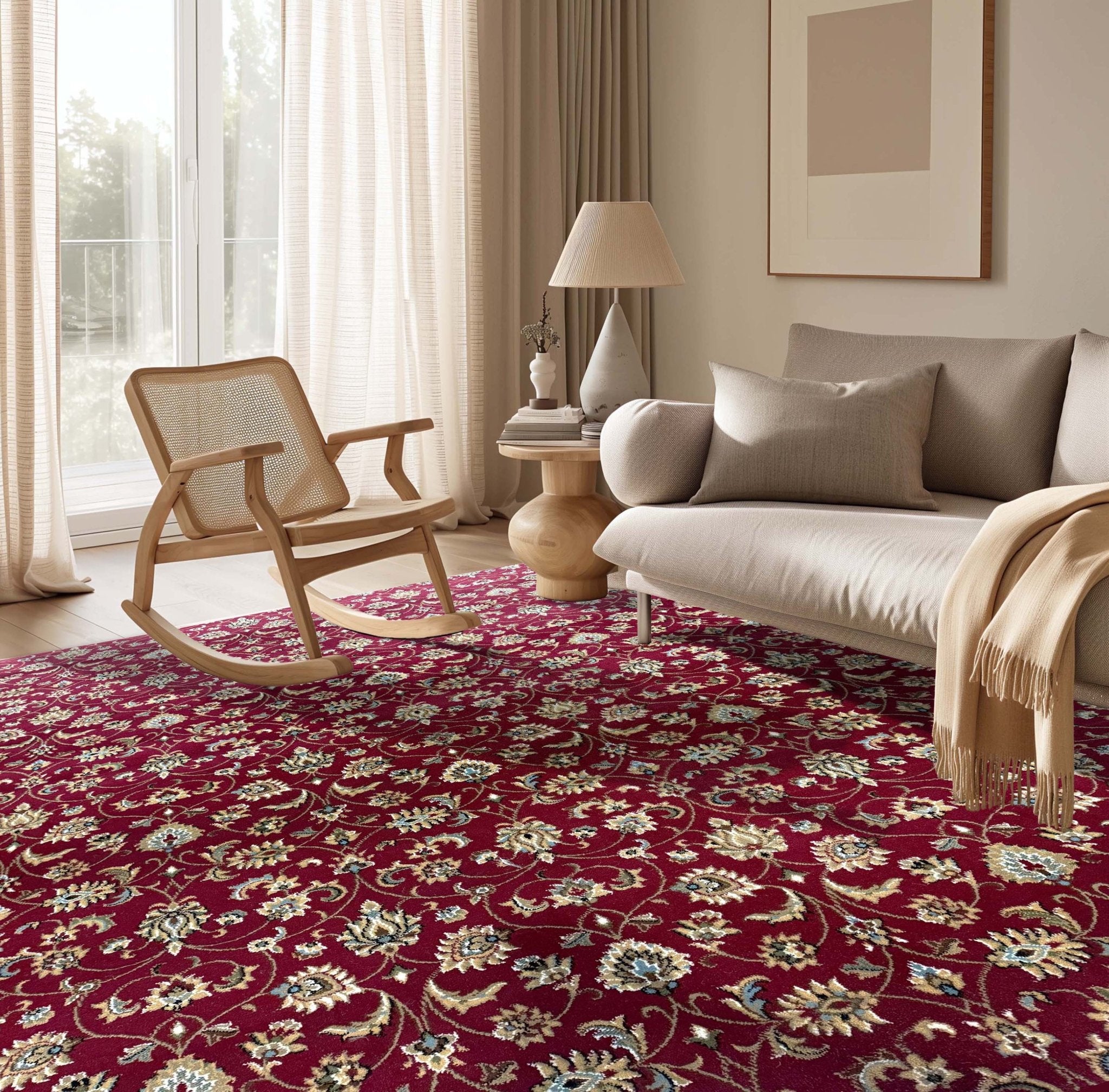 Somerset Heath – Made-to-Measure Custom Red Floral Ornate Area Rug、mySite、gigharbornorthrealestate