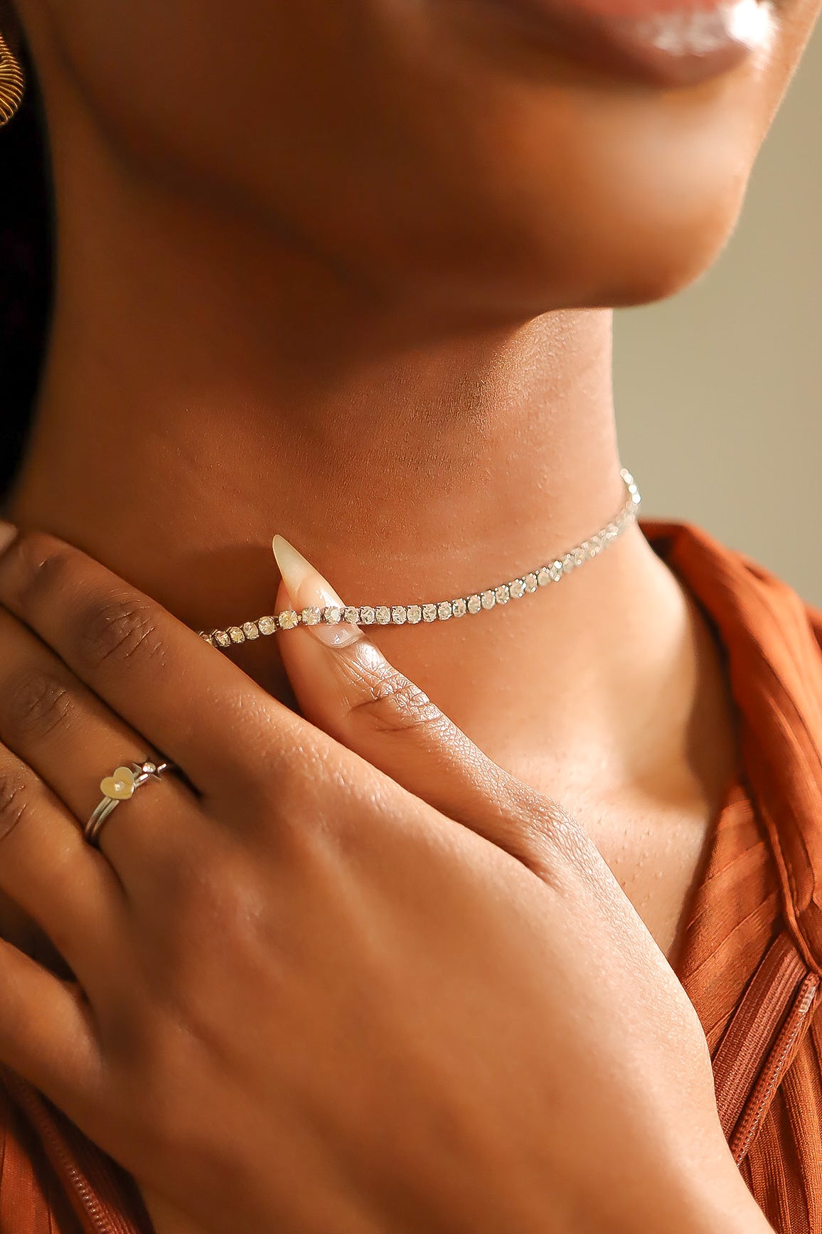 Stainless Steel CZ Tennis Chain Necklace / TNN0001、mySite、dreamappss