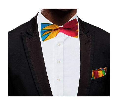Multi-colored African Print Bow Tie-DP349BT、mySite、solidvoid