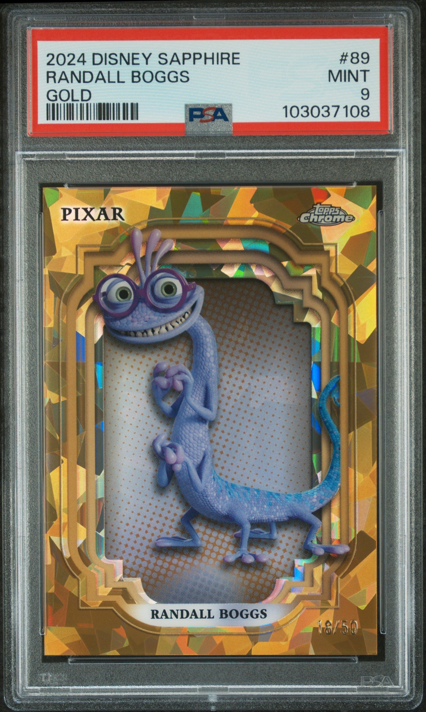 Randall Boggs #89 Gold 18/50 PSA 9 Topps Chrome Disney Sapphire Edition 2024、mySite、waistdrama