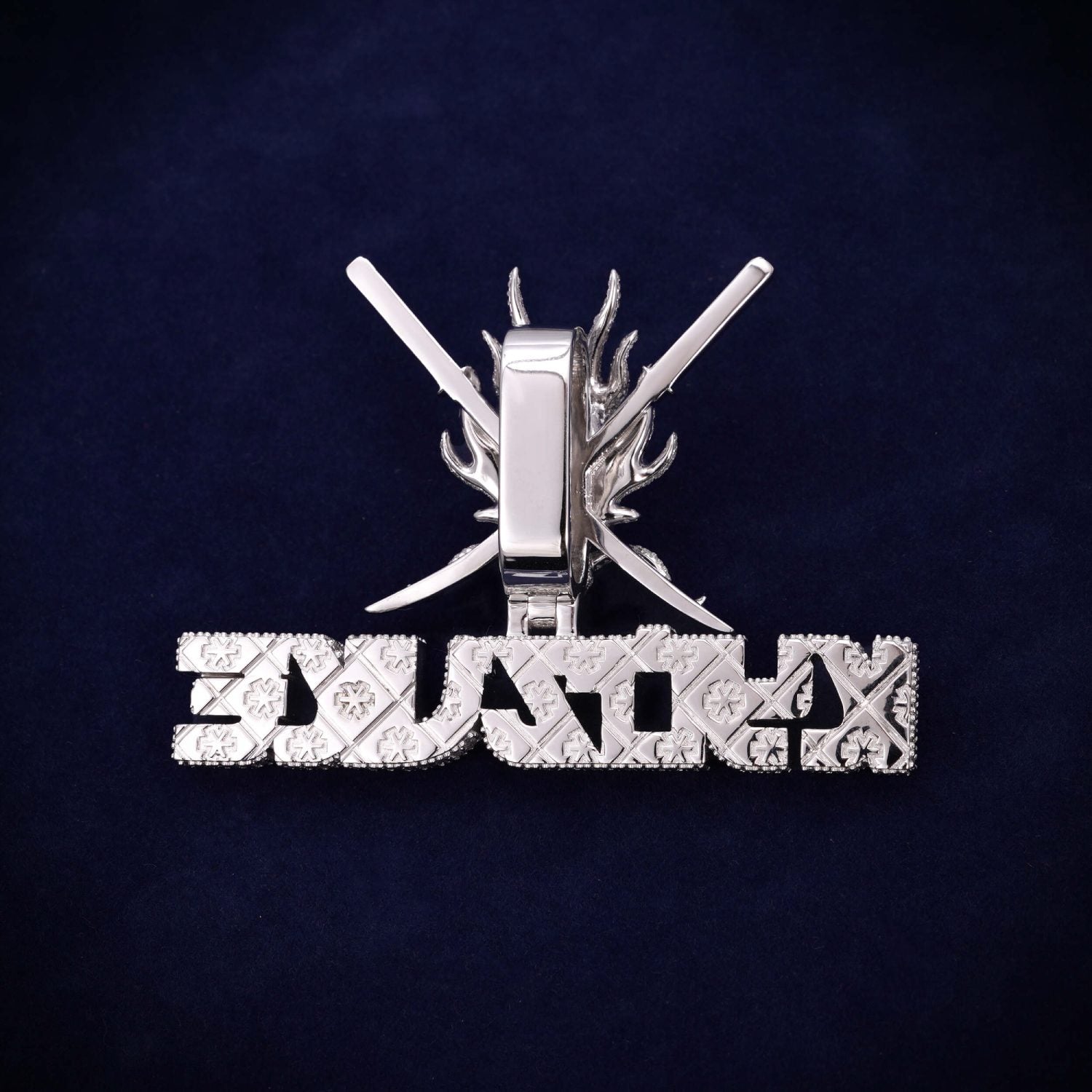 ICED BLADE DRAGON Custom Logo Moissanite Pendant 14K Gold、mySite、hinf8tx79