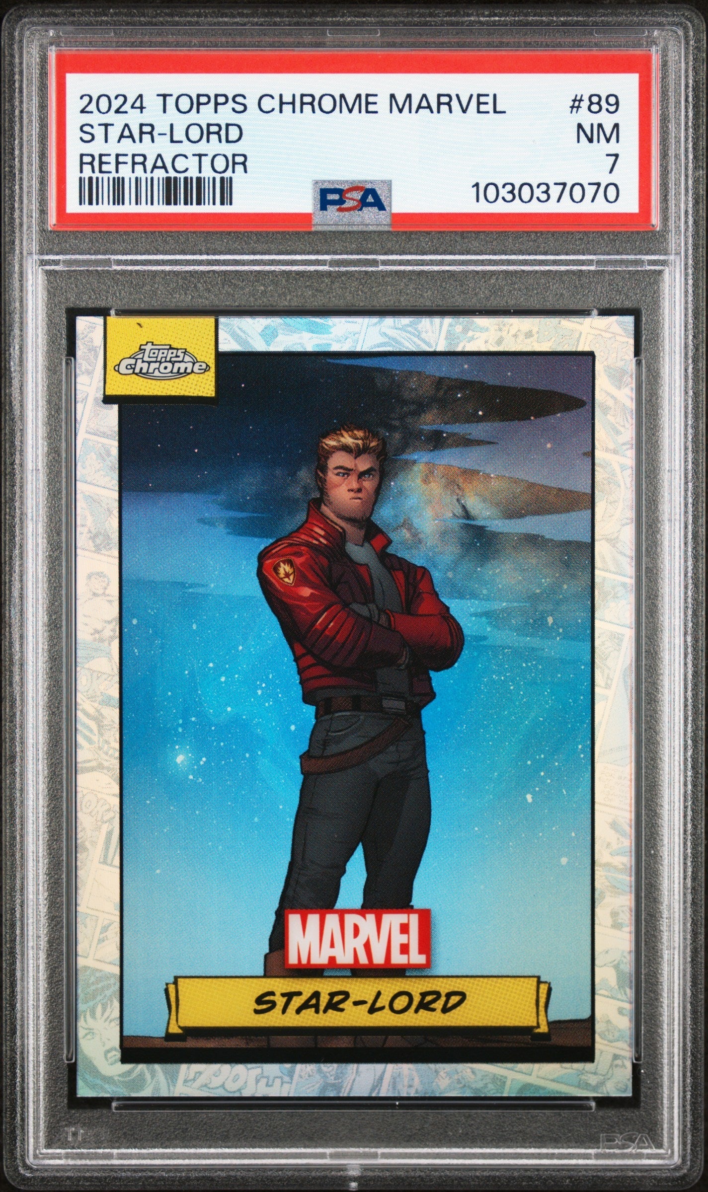 Star-Lord #89 Refractor PSA 7 Topps Chrome Marvel 2024、mySite、waistdrama