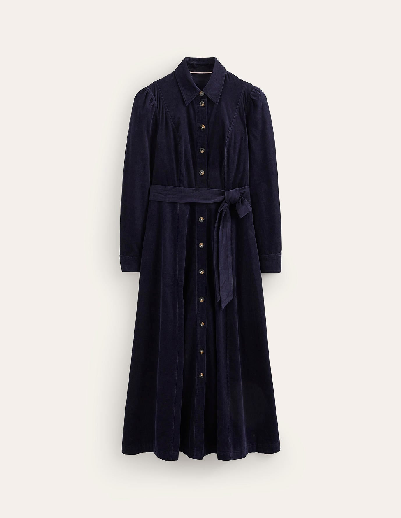  Aubrey Cord Midi Shirt Dress-Navy、mySite、ashleygrahame