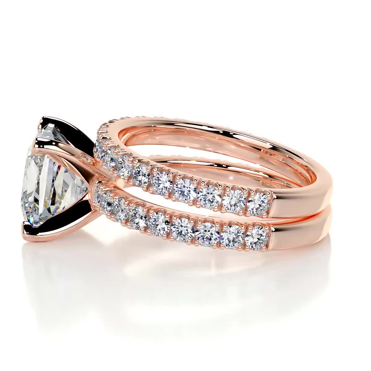 Blair Moissanite & Diamonds Bridal Set -14K Rose Gold、mySite、hinf8tx79