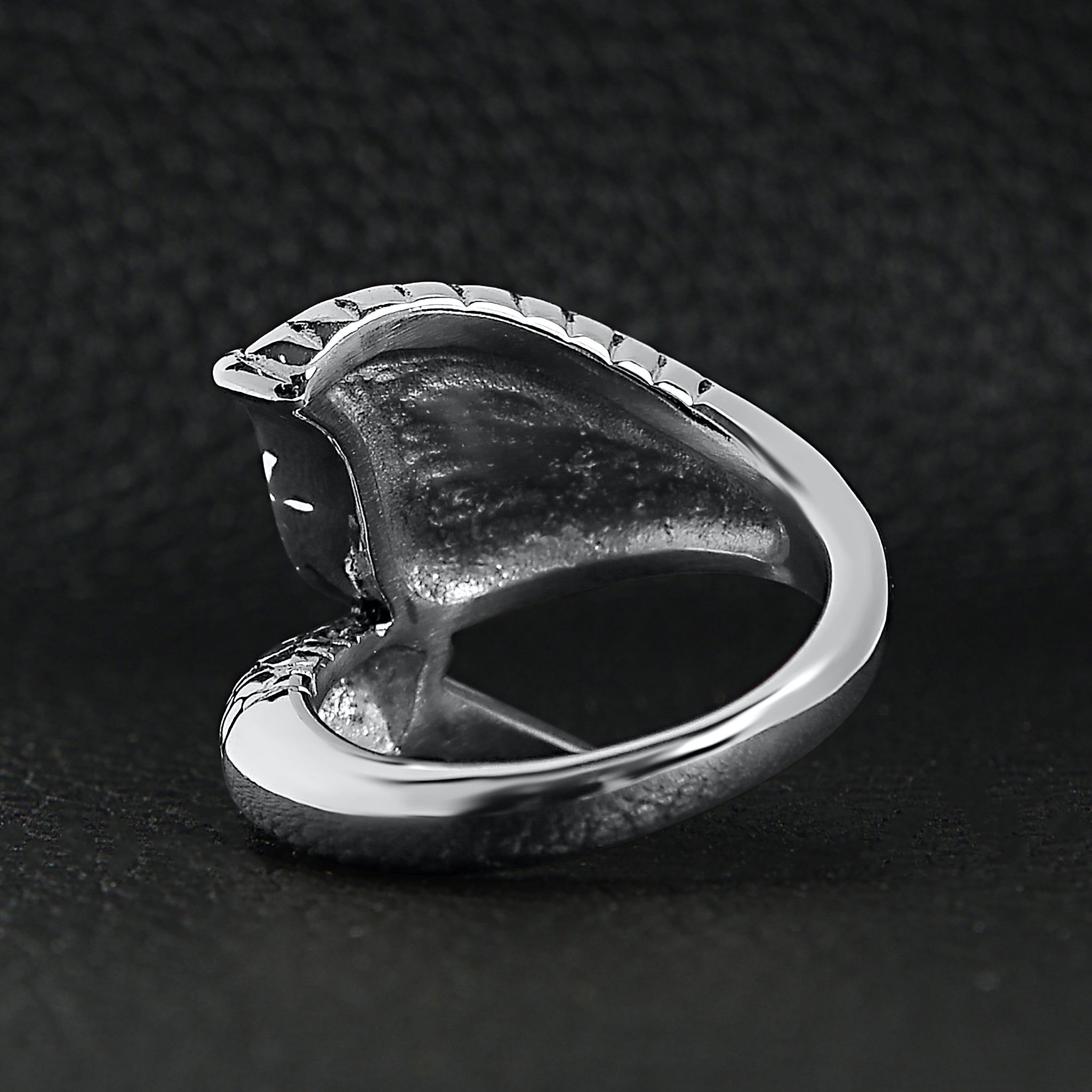 Stainless Steel Dragon Claw And Angel Wing Ring / SCR4007、mySite、dreamappss