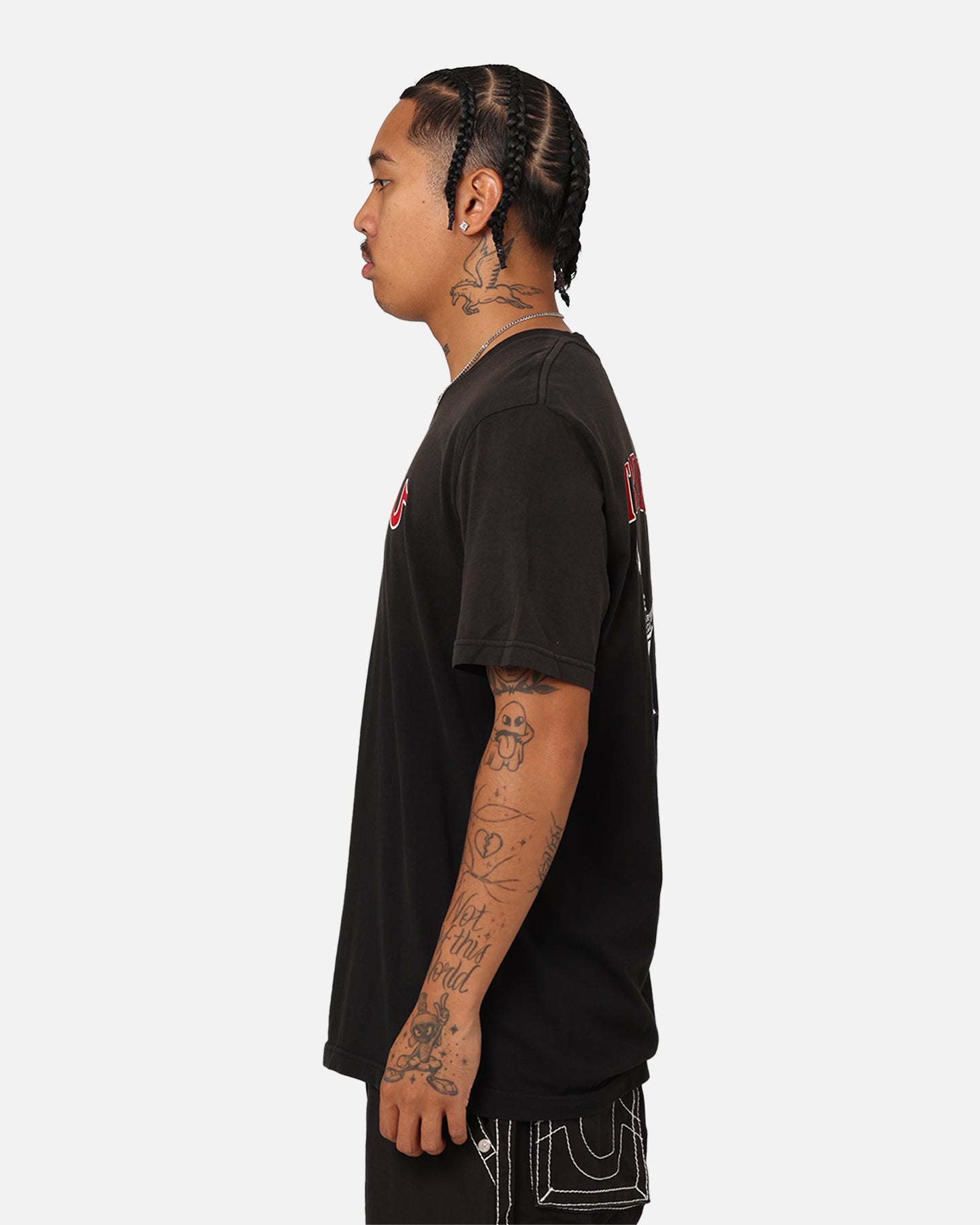 True Religion JV7 Washed T-Shirt Jet Black、mySite、zt4zffjzw