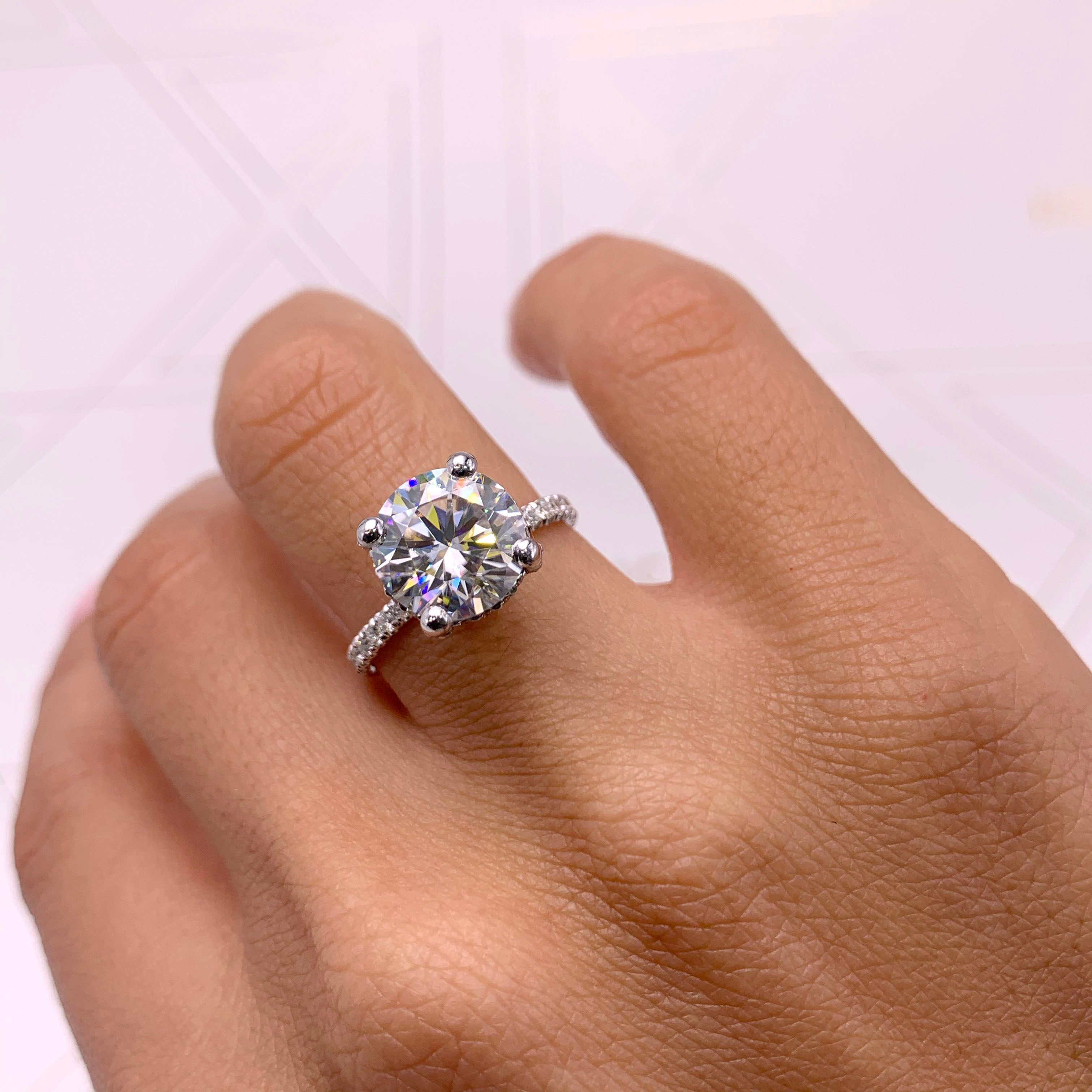 Quinn Moissanite & Diamond Ring -18K White Gold、mySite、hinf8tx79