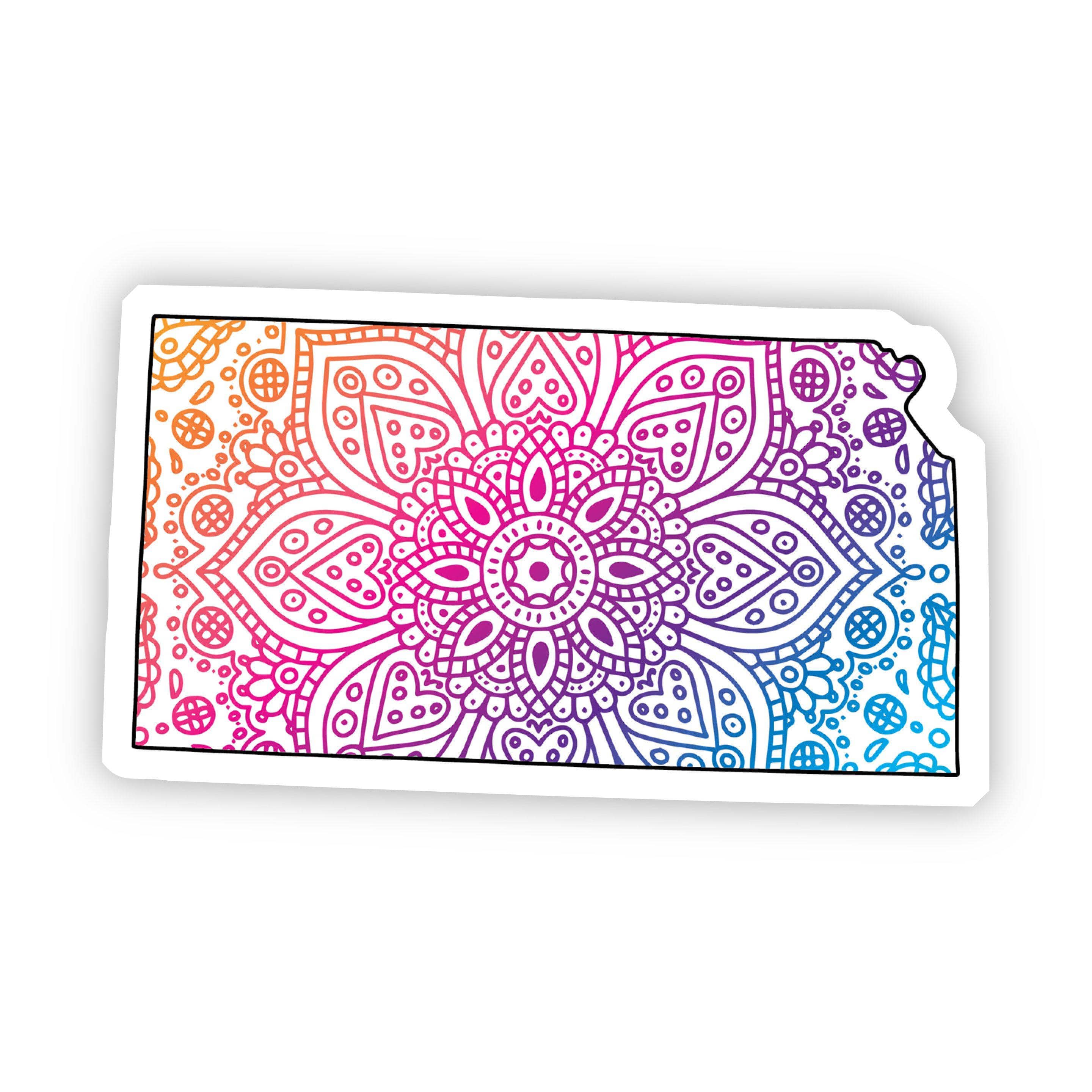  Kansas Mandala Pattern Sticker、mySite、elrpsem3k