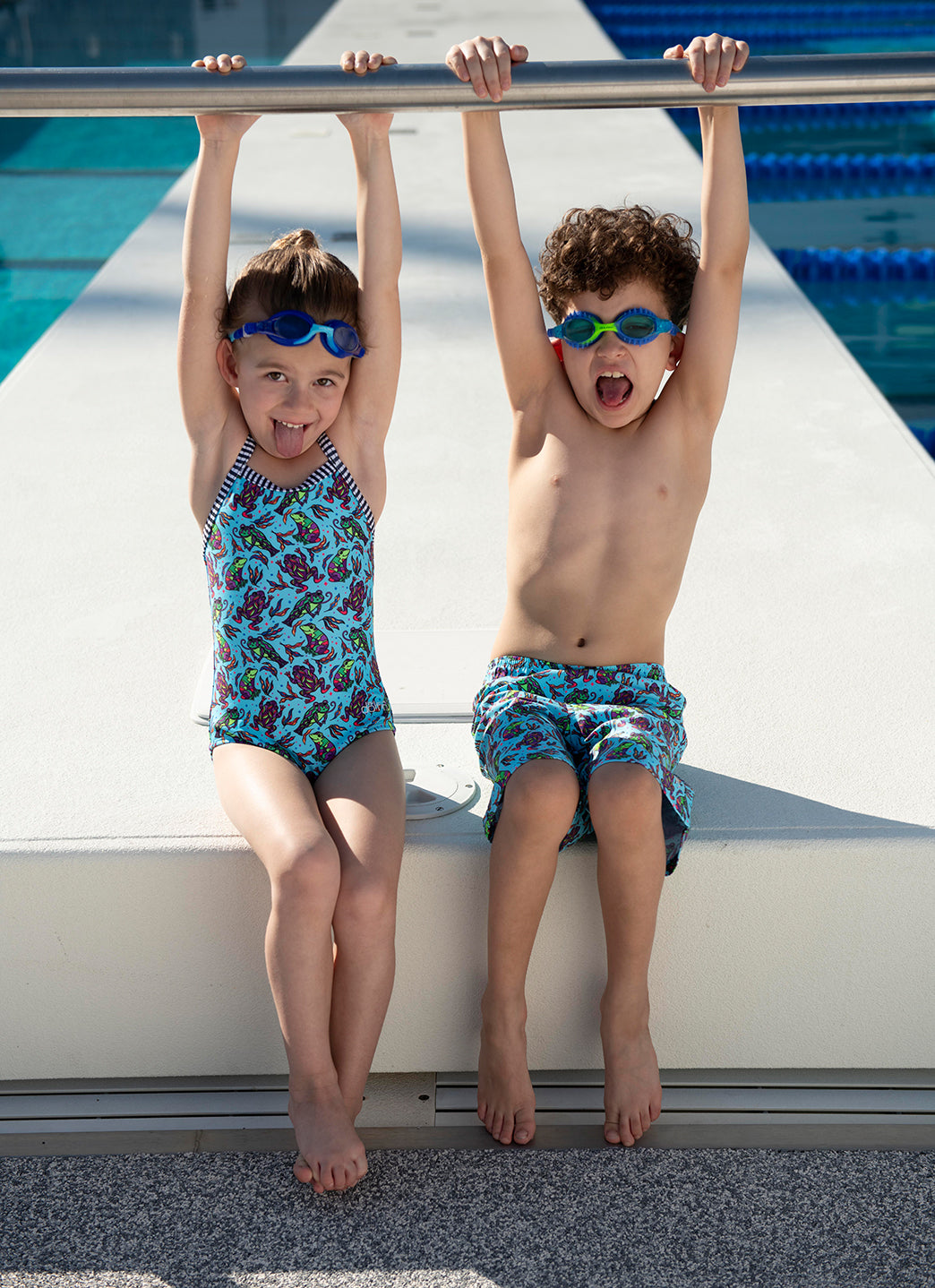 Dolfin Boys' Ribbit Swim Trunks (Toddler, Little Kid)、mySite、noshort