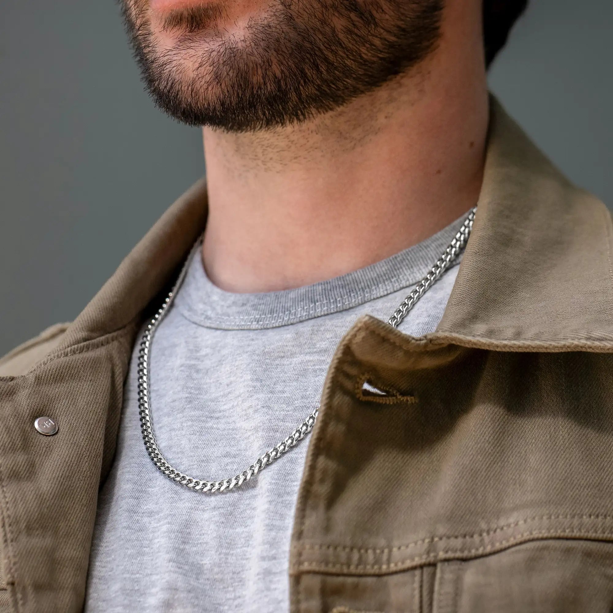  Cuban Chain Necklace, 5MM - Silver