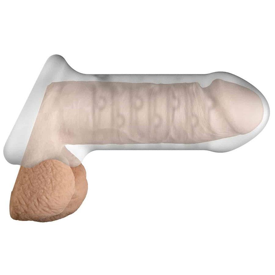 Clear Ultraskin Extra Thick Dick Penis Extender with Ball Strap (6 Inch Penis Extension) by Optimale、mySite、bottomscart