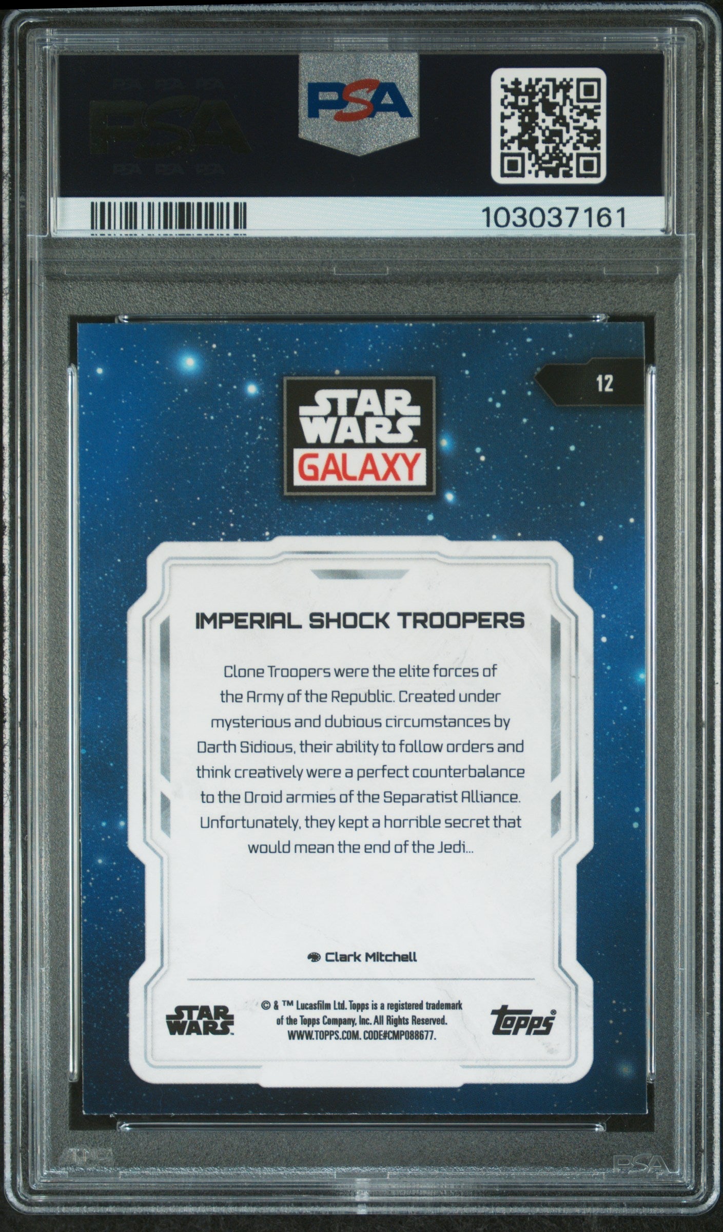 Imp Shock Troopers #12 Mini Diamond PSA 9 Topps Chrome Star Wars Galaxy 2024、mySite、waistdrama