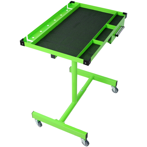 Adjustable Tear Down Work Table with Drawer for Garages, Repair Shops, and DIY, Portable, (4) 2.5" Swivel Casters, 220 Pound Capacity, Rubber Corners, Heavy Duty Steel,green、、eastwooduniform