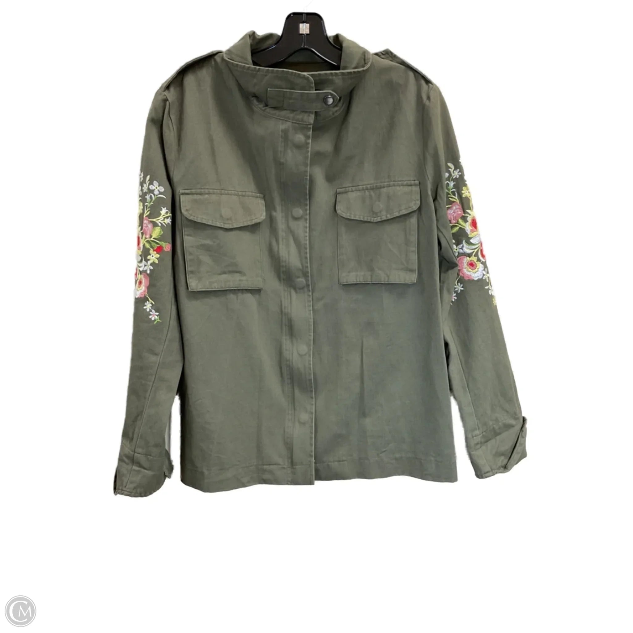 Jacket Denim By Clothes Mentor In Green Denim, Size: M、mySite、garagedoors4me