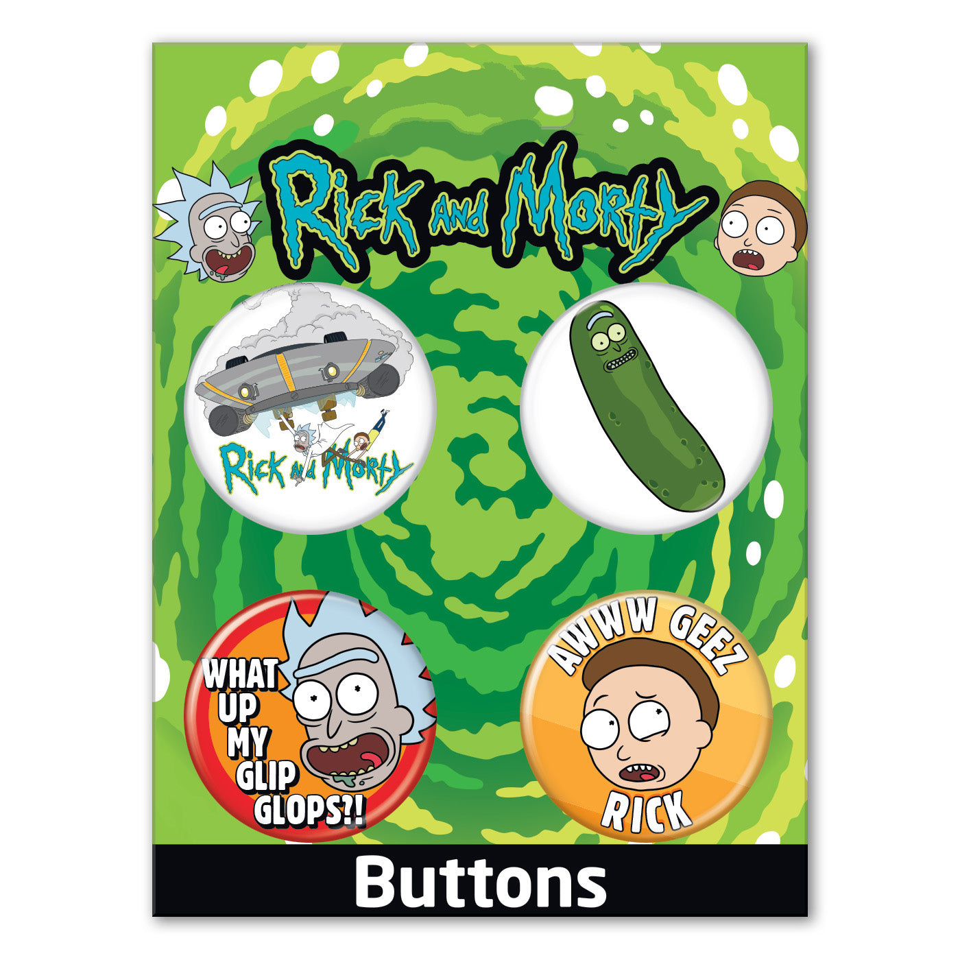  Rick & Morty Button Set、mySite、ghnorth
