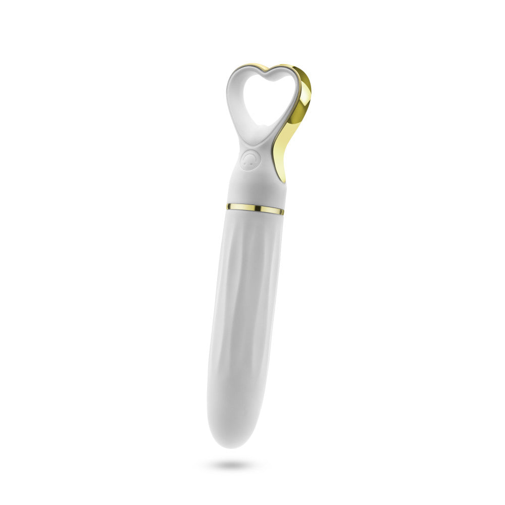 Delice™ By Blush® | Heartthrob Silicone Bullet Vibrator With Heart-Shaped Handle – White Bouquet、mySite、bottomscart