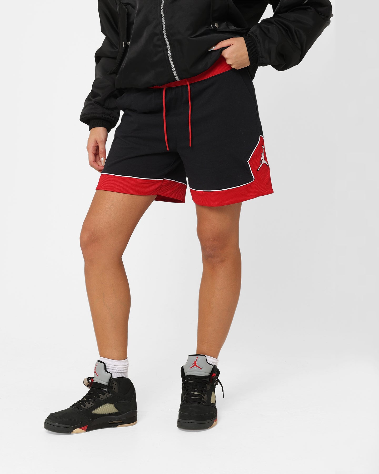 Jordan Women's Lightweight Diamond Shorts Black/Gym Red/White、mySite、zt4zffjzw