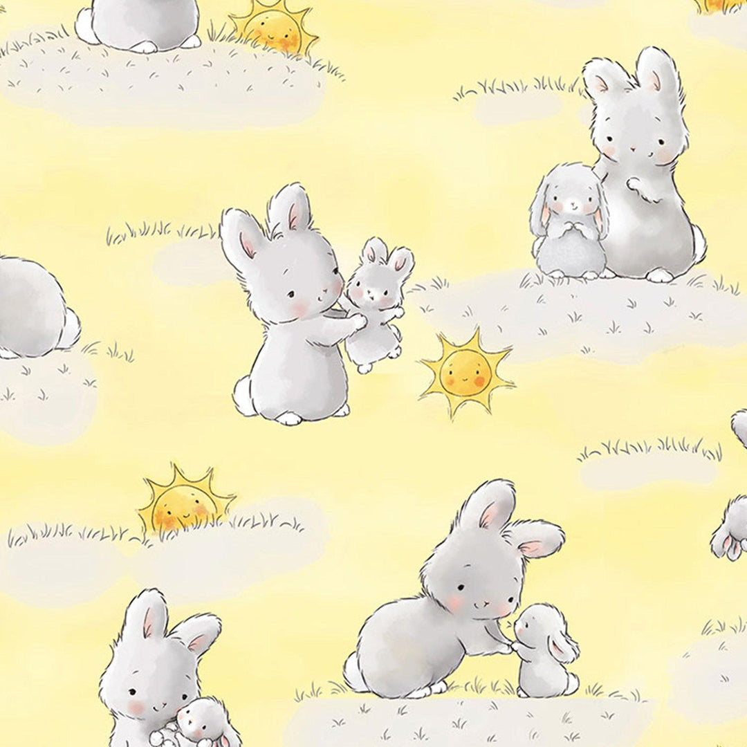 RETIRED - Fabric - Bloom Little Star Collection - Bunnies & Suns - 1/4 yard、mySite、g9winljtr