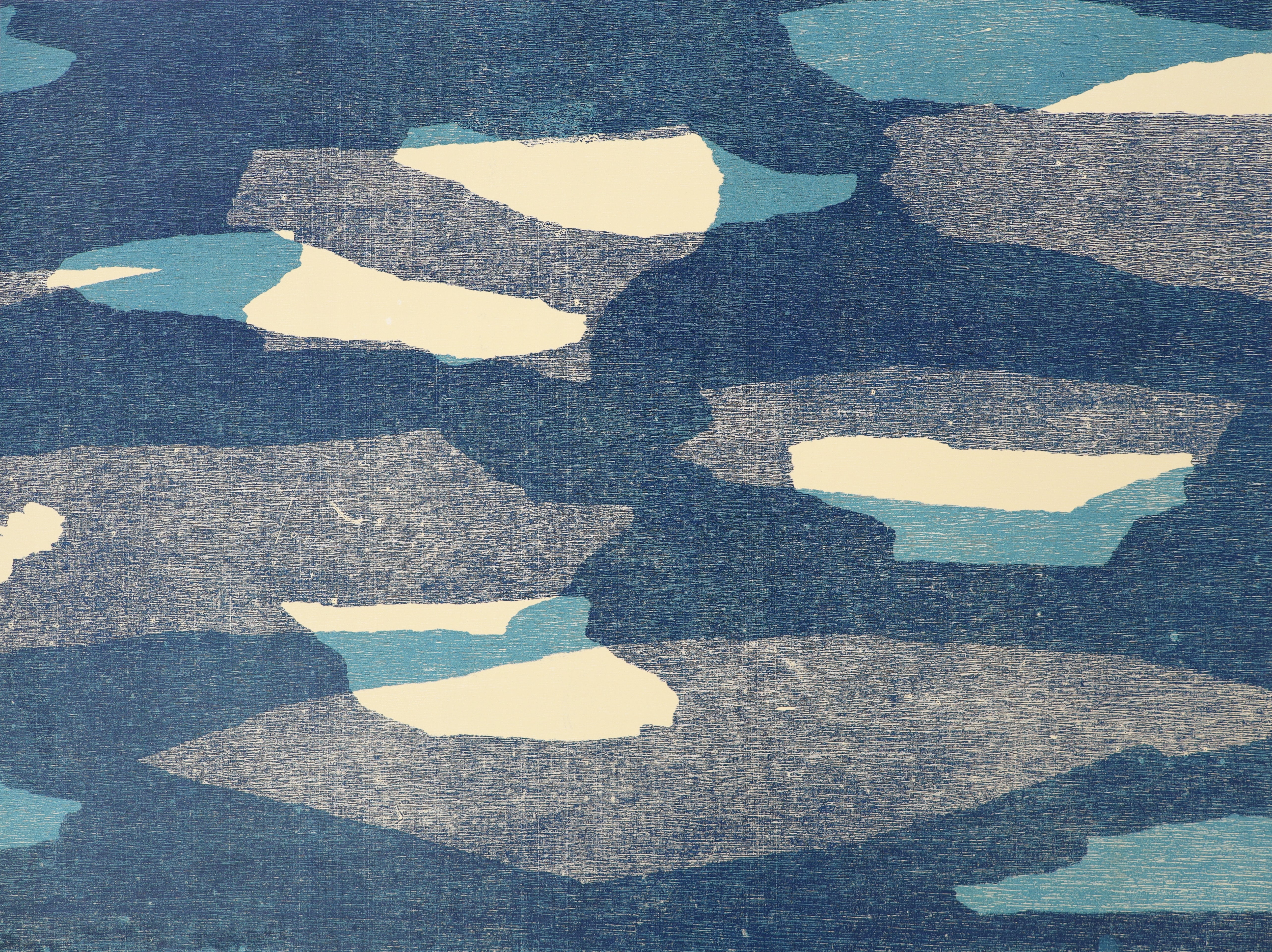 Mr Blue Sky III (Woodblock on Hosho paper, collage on 250gsm Somerset paper)、mySite、topwebapps