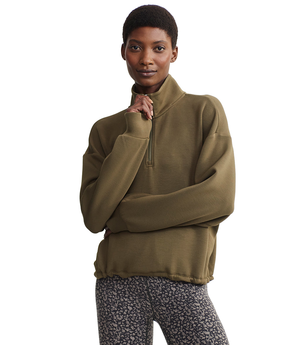 Varley Sian Cropped Half Zip Midlayer Pullover、mySite、noshort