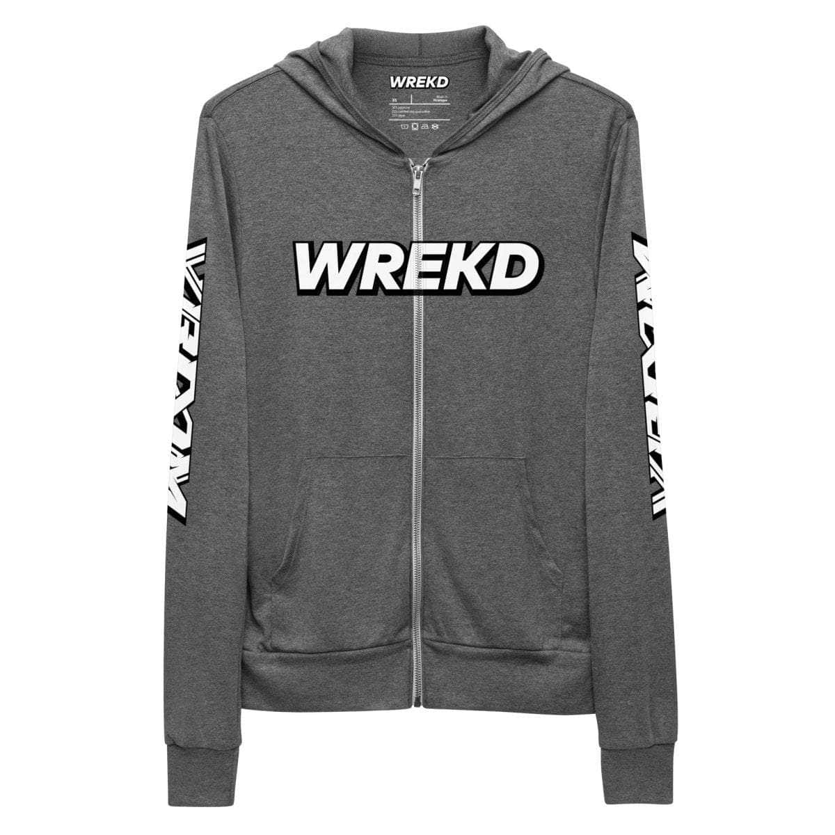  WREKD x VROOM Unisex zip hoodie、mySite、merchandisen
