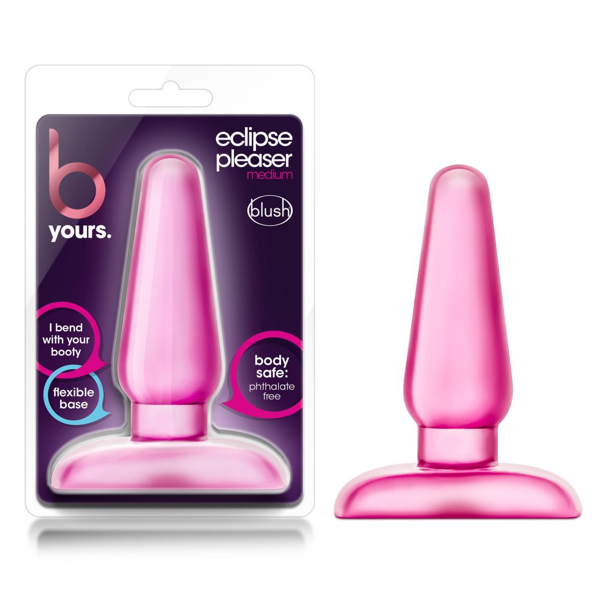 B Yours By Blush® | Eclipse Pleaser Pink 4.75-Inch Anal Plug、mySite、bottomscart