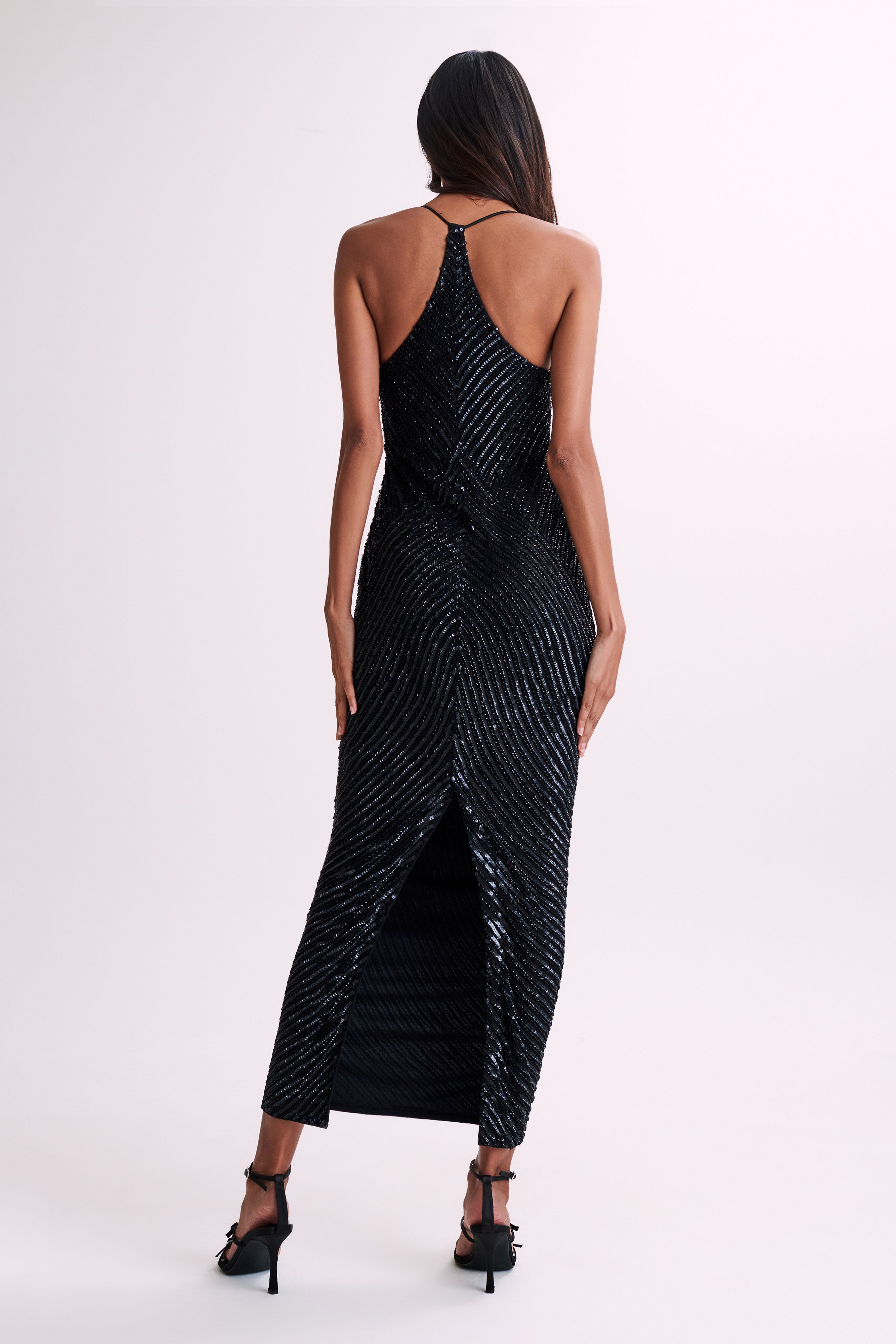 Tierra Sequin Maxi Dress - Black、mySite、solidvoid