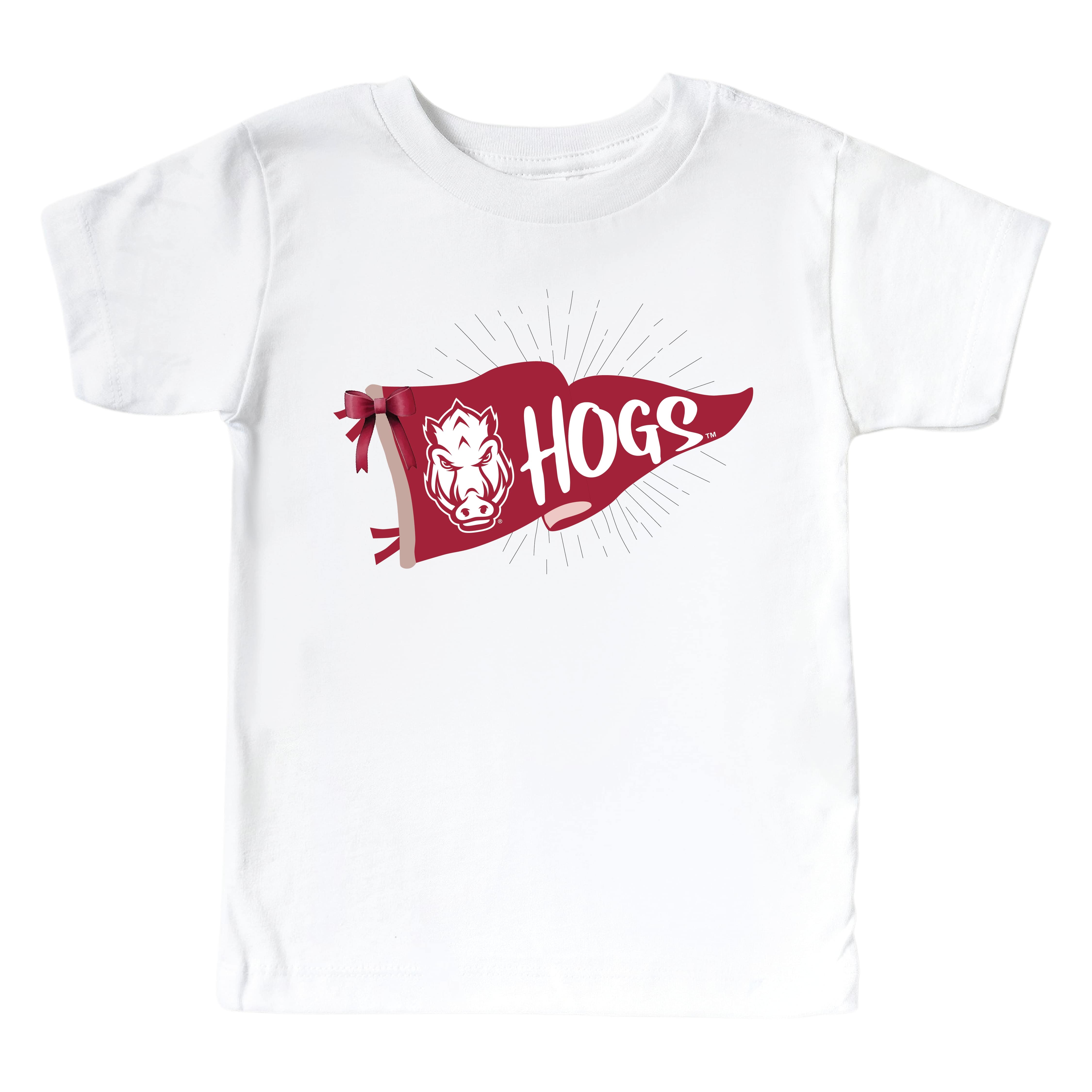  University of Arkansas | Football & Bows Kids Graphic Tee、mySite、layawaytickets