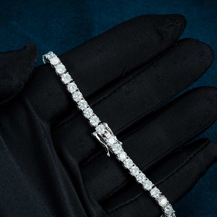 4MM Moissanite Tennis Bracelet 14K Gold、mySite、hinf8tx79