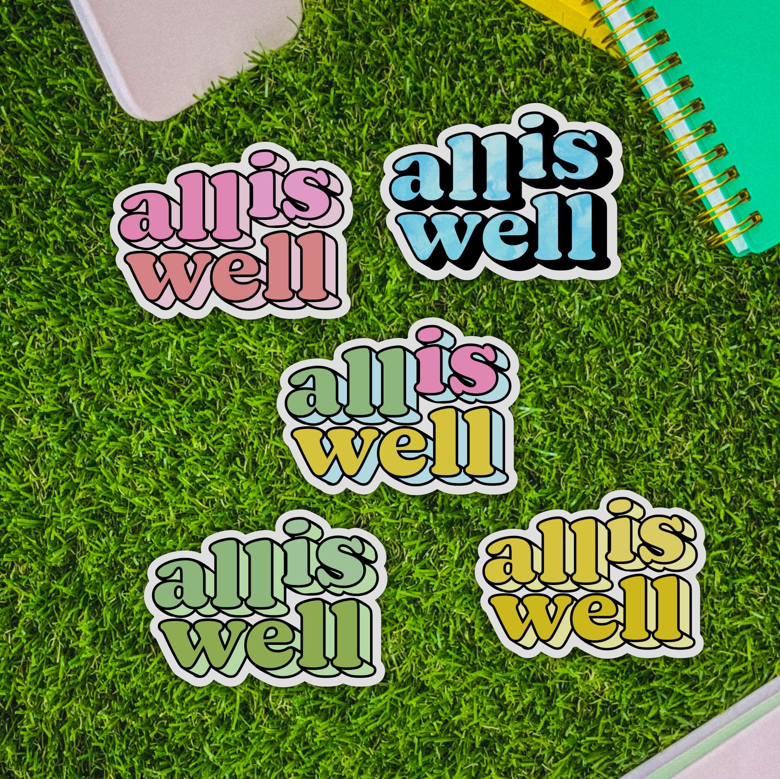  All Is Well Aesthetic Sticker 5 Pack、mySite、elrpsem3k