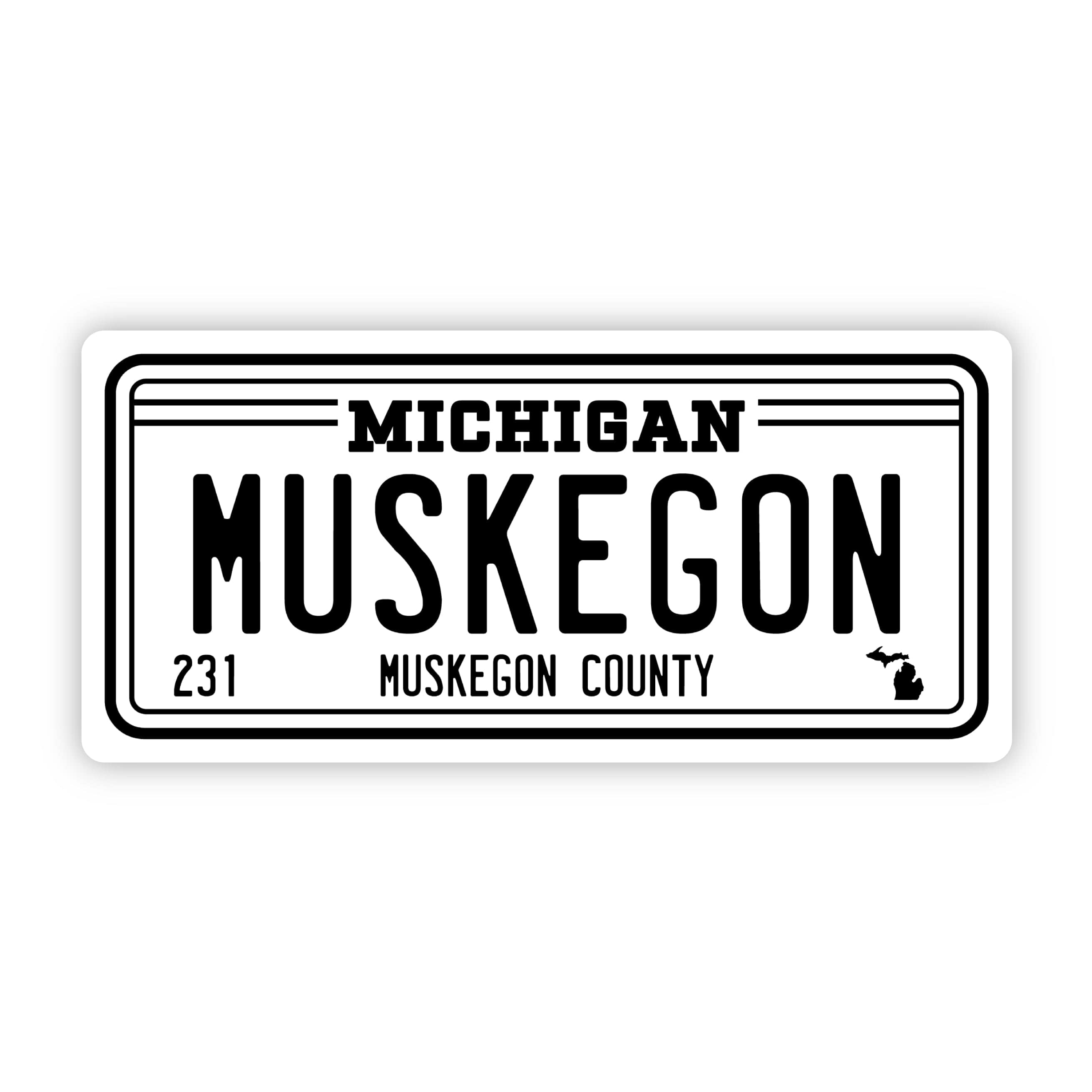  Muskegon Michigan 231 License Plate Sticker、mySite、elrpsem3k