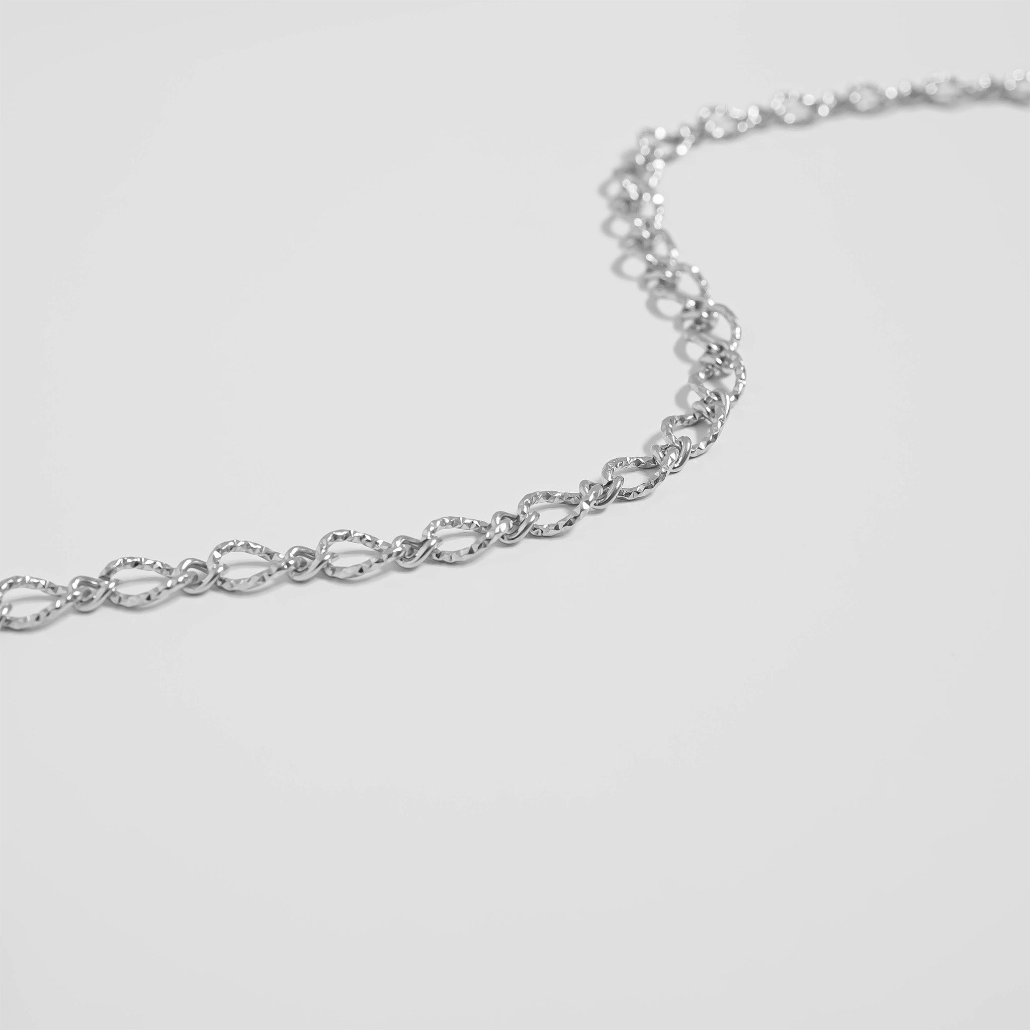 18K Gold PVD Stainless Steel Hammered Oval Chain Necklace / CHN0097、mySite、dreamappss