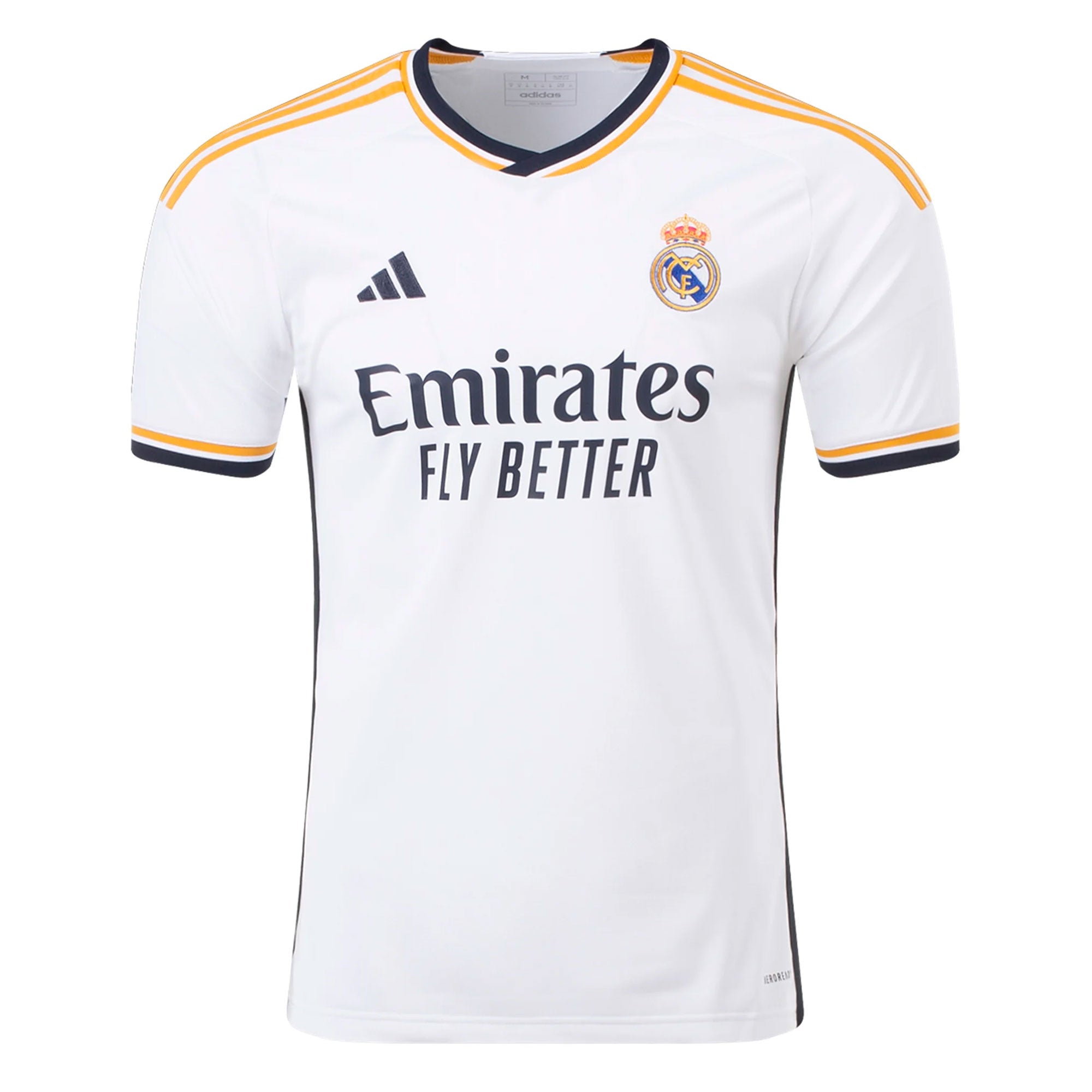 adidas Men's Real Madrid 2023/24 Home Jersey White/Black、mySite、noshort