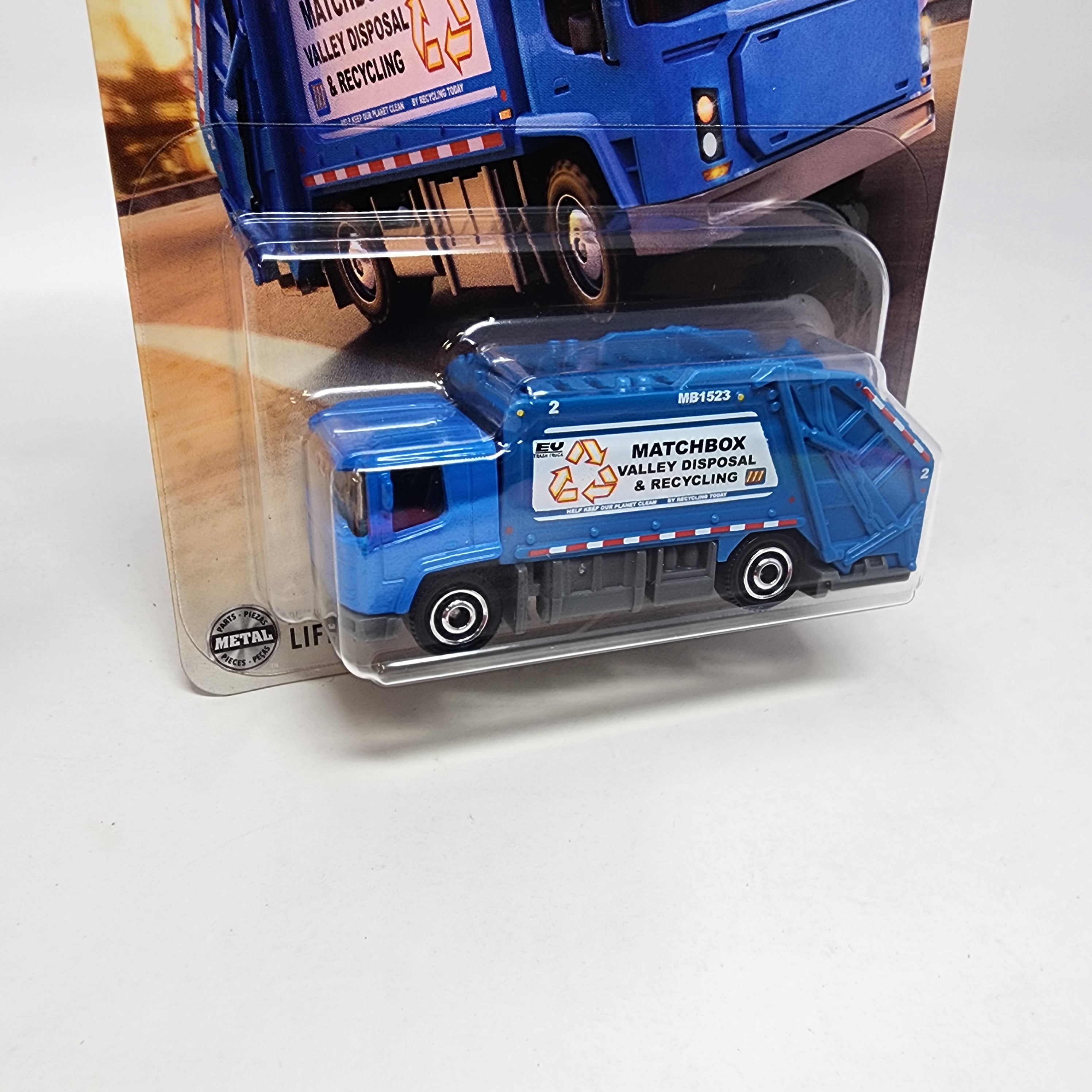 EV Trash Truck * Blue * 2025 Matchbox Basic Mainline Case G、mySite、hgirdovlk