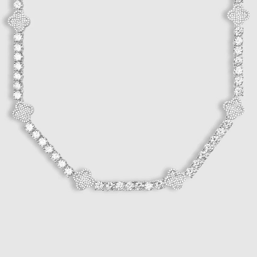 5MM Four Leaf Moissanite Tennis Chain 14K Gold、mySite、hinf8tx79