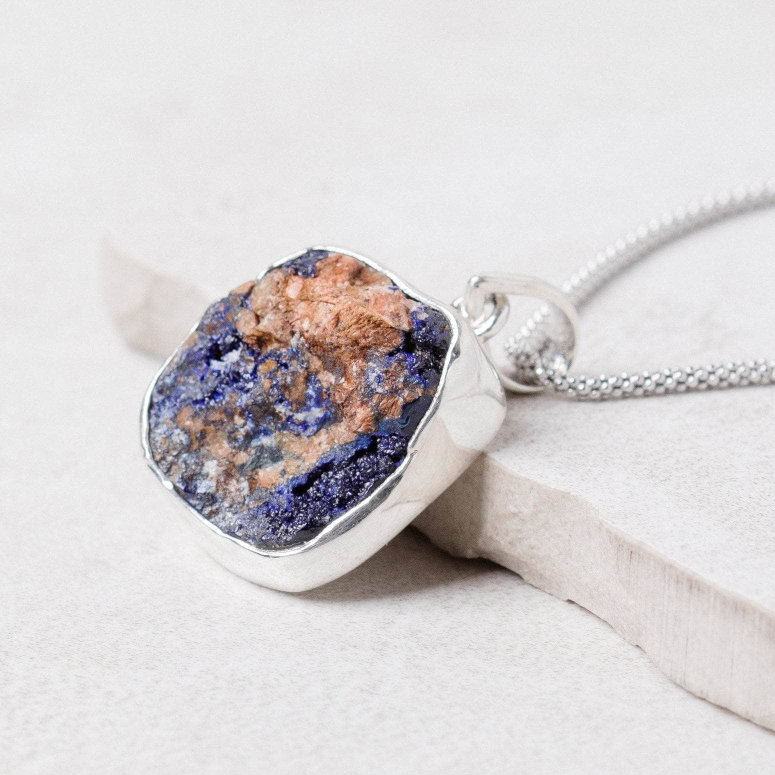Rare Azurite Druzy Pendant Necklaces - One of a Kind、mySite、hinf8tx79