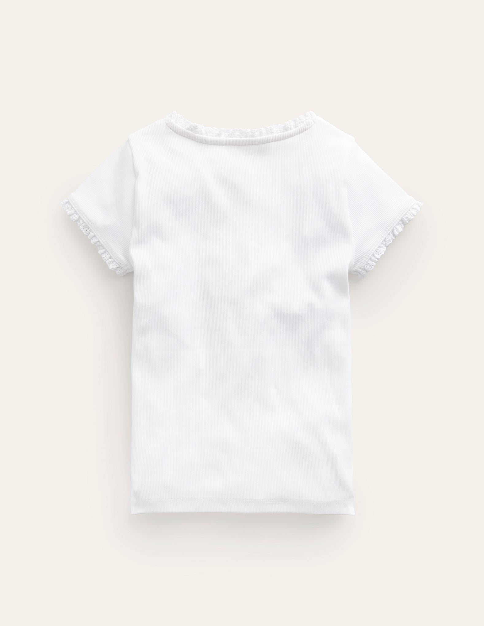  Short Sleeve Ribbed T-Shirt-White、mySite、ashleygrahame